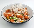 Poké bowl with fresh salmon