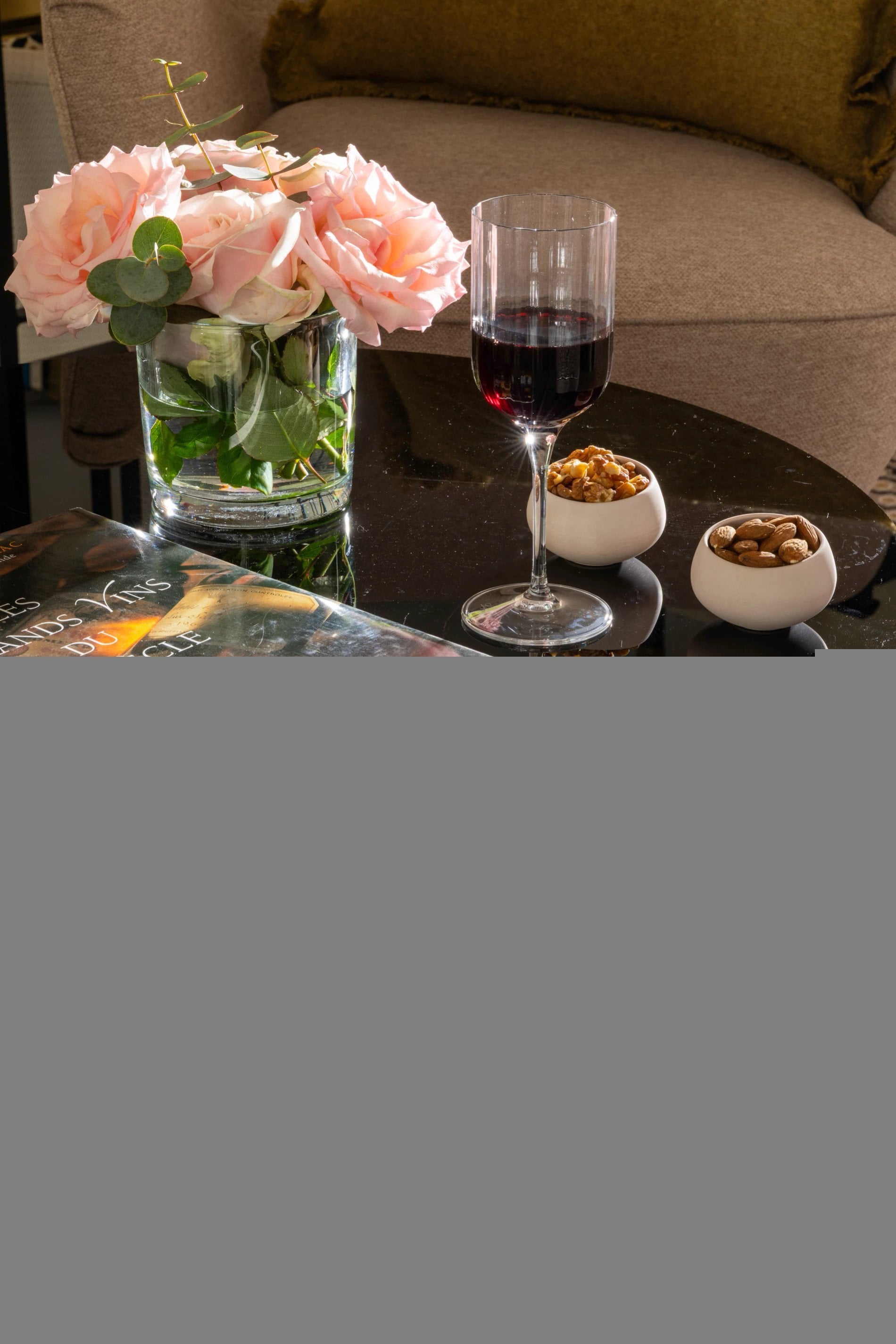 Hotel Le Pradey Lobby Honesty Bar Wine Appetizers