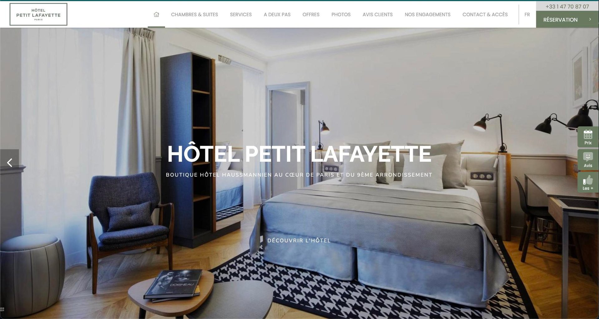 Agence MMCréation | Portfolio Hôtel Petit Lafayette