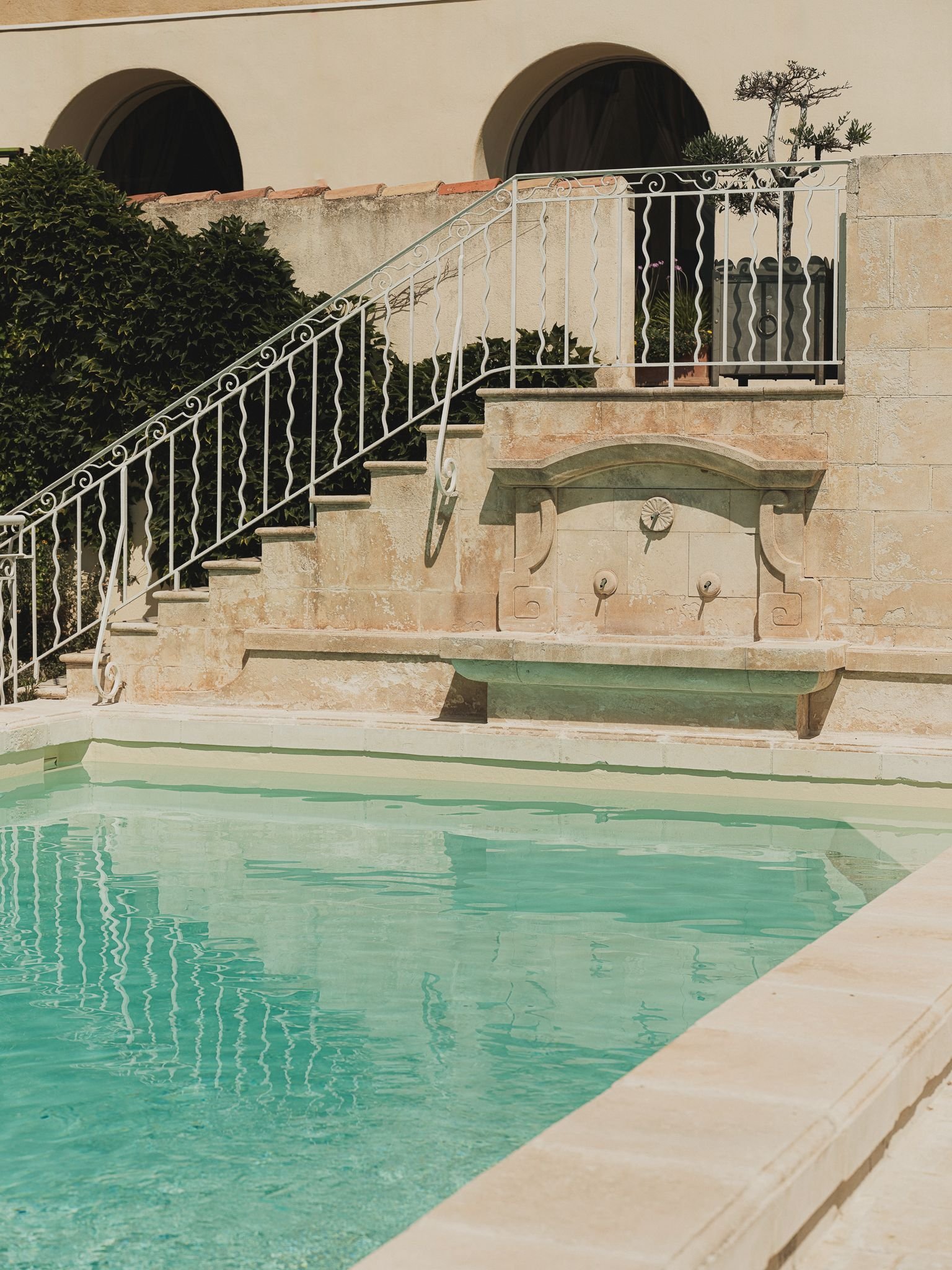 Outdoor swimming pool at Maison Bérard, authentic and peaceful Provençal setting.