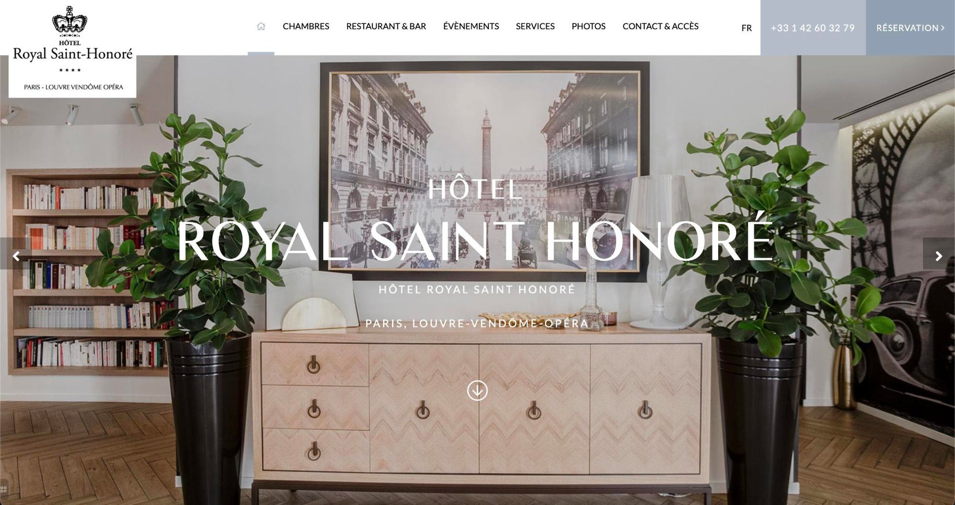 MMCréation Agency | Portfolio Hôtel Royal Saint Honoré