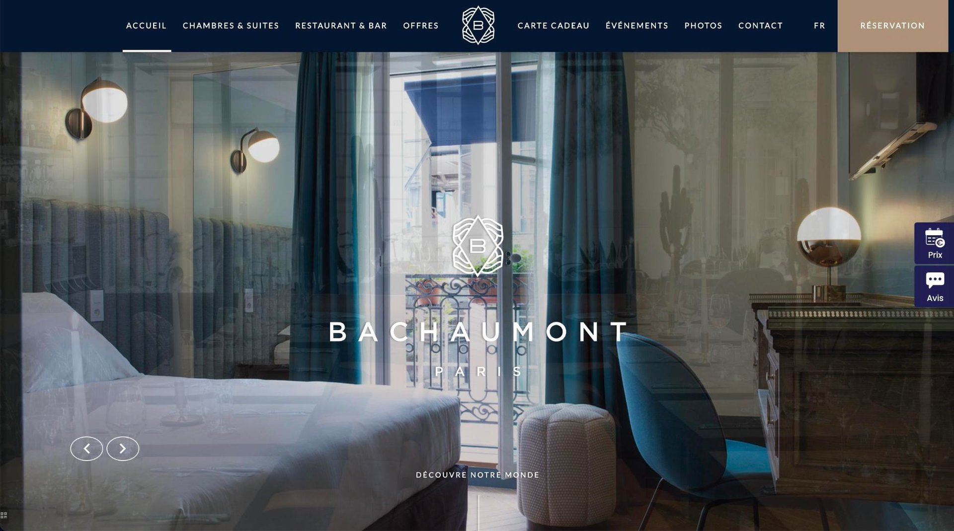 Agence MMCréation | Portfolio Hôtel Bachaumont