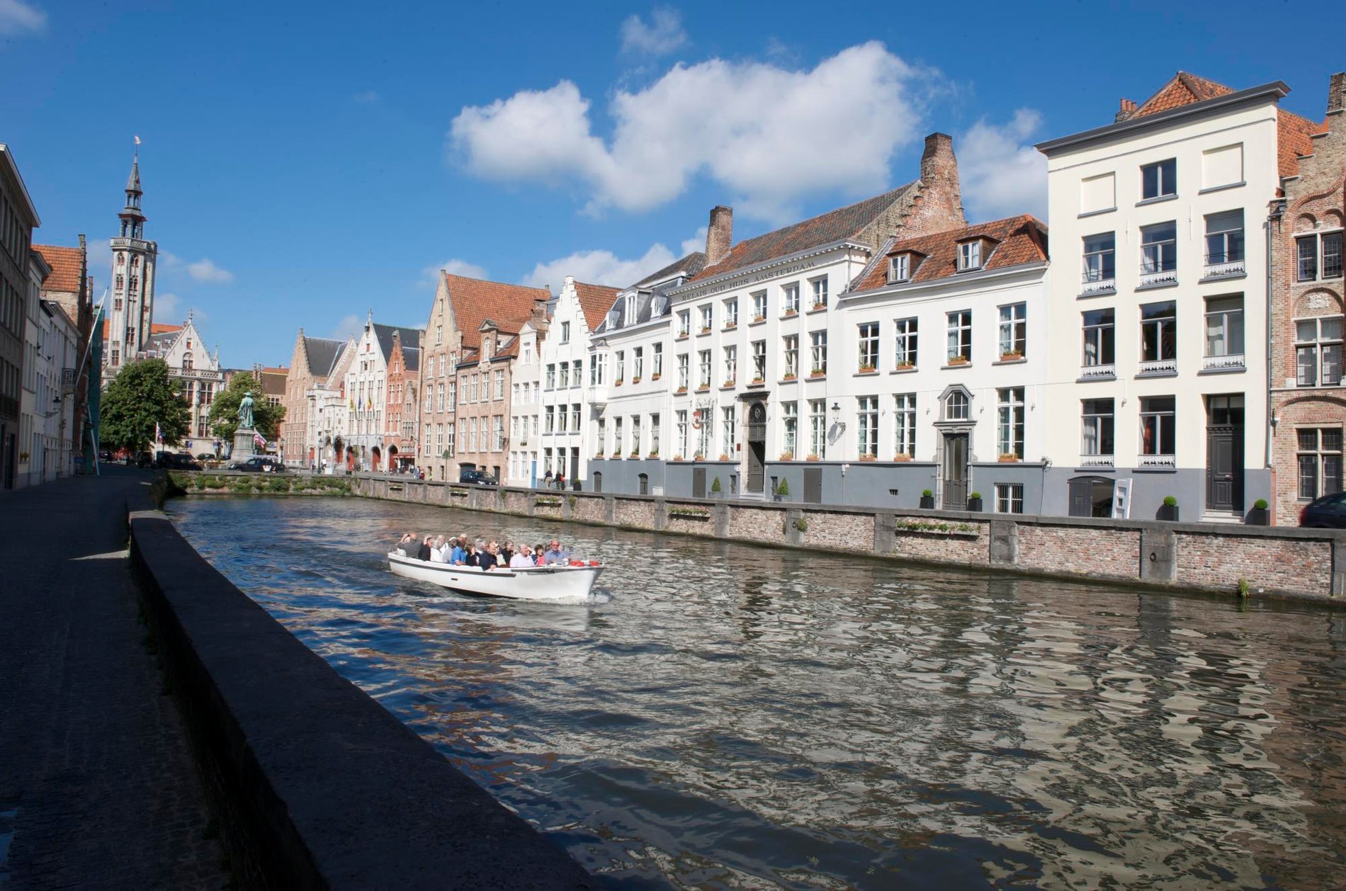 View of the canal in Bruges near Martin’s Relais Hotel.