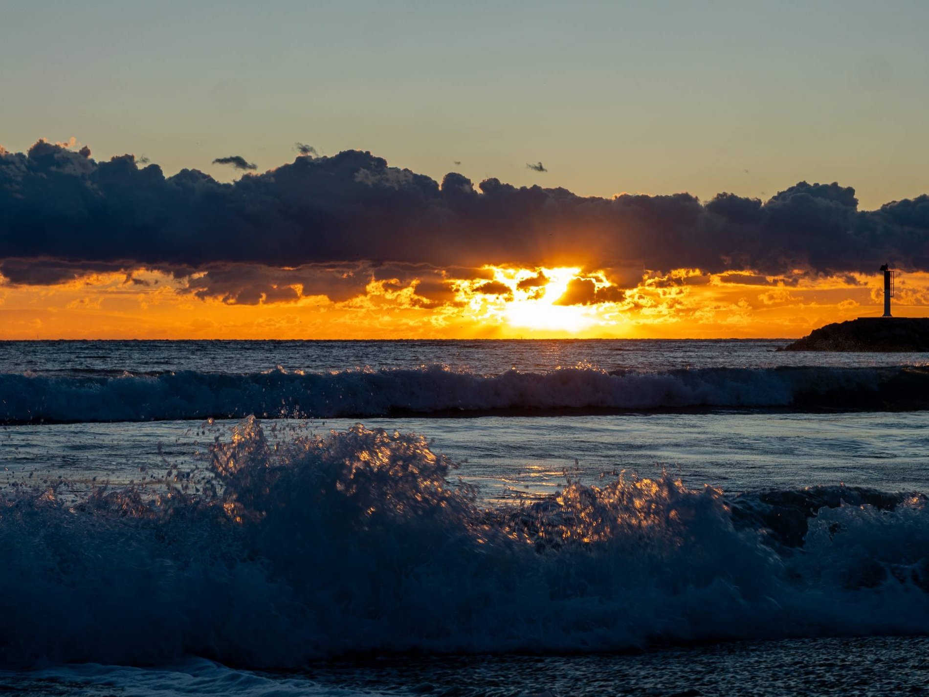 Coucher de soleil sur la Mer Méditerranée