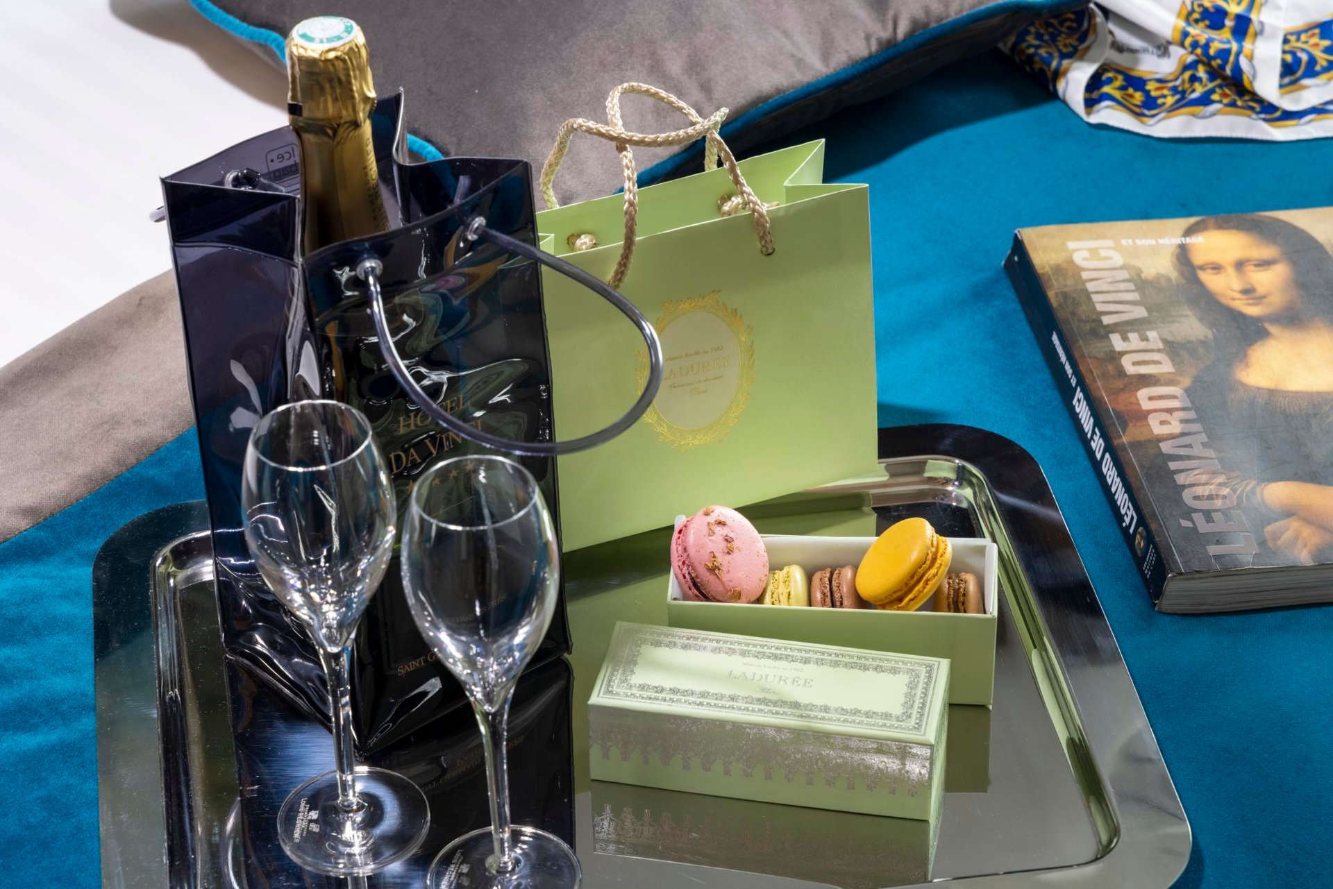 Hotel Da Vinci Champagne Petit-déjeuner Macarons