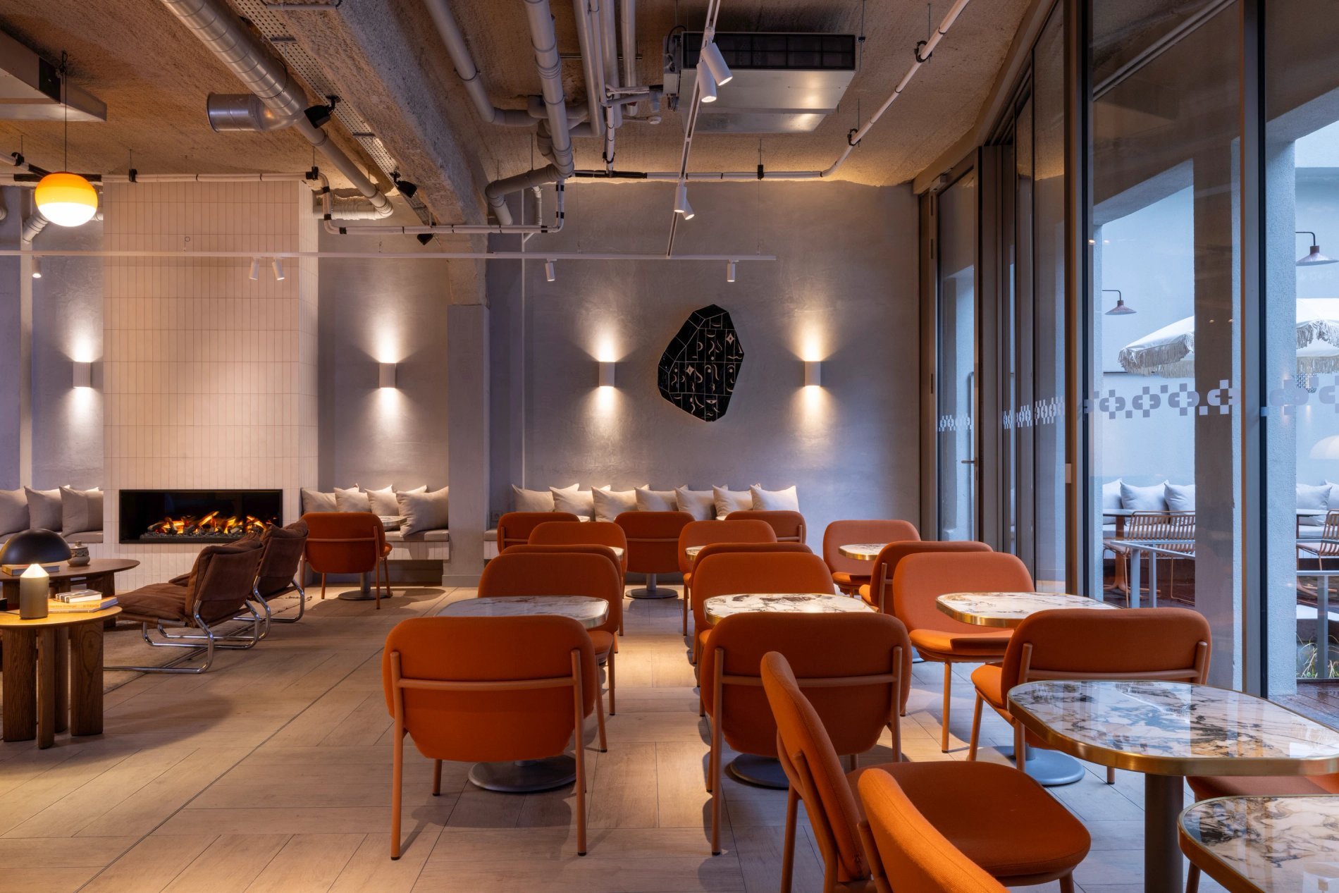 Hôtel Pilgrim Salon Bar Terrasse
