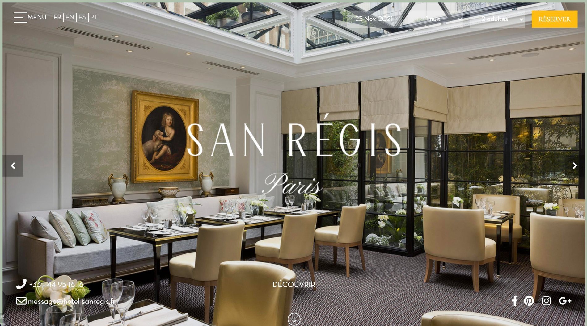 MMCréation Agency | Portfolio Hôtel San Régis