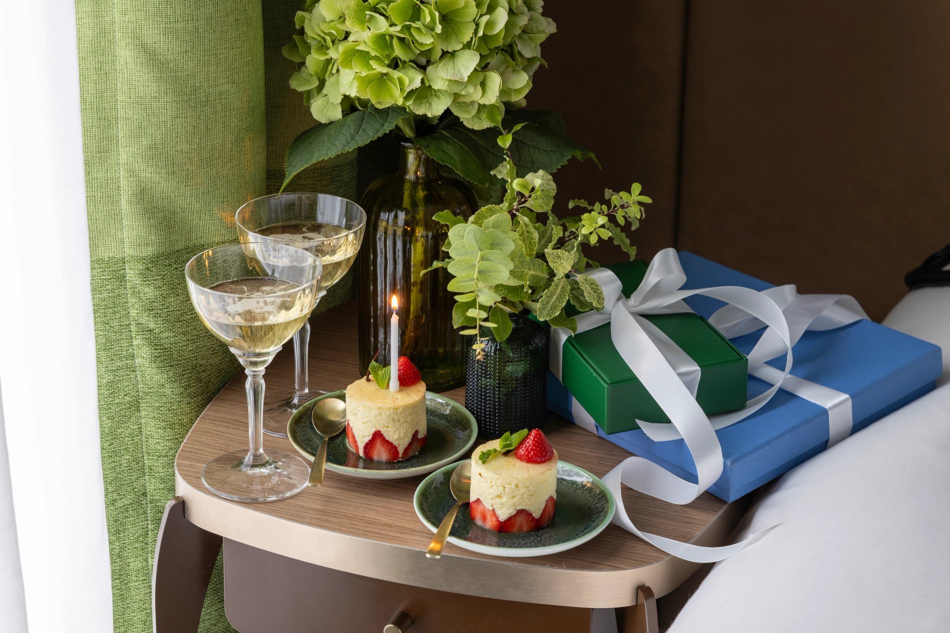 Hotel L'Ormaie Birthday Package Champagne Pastries