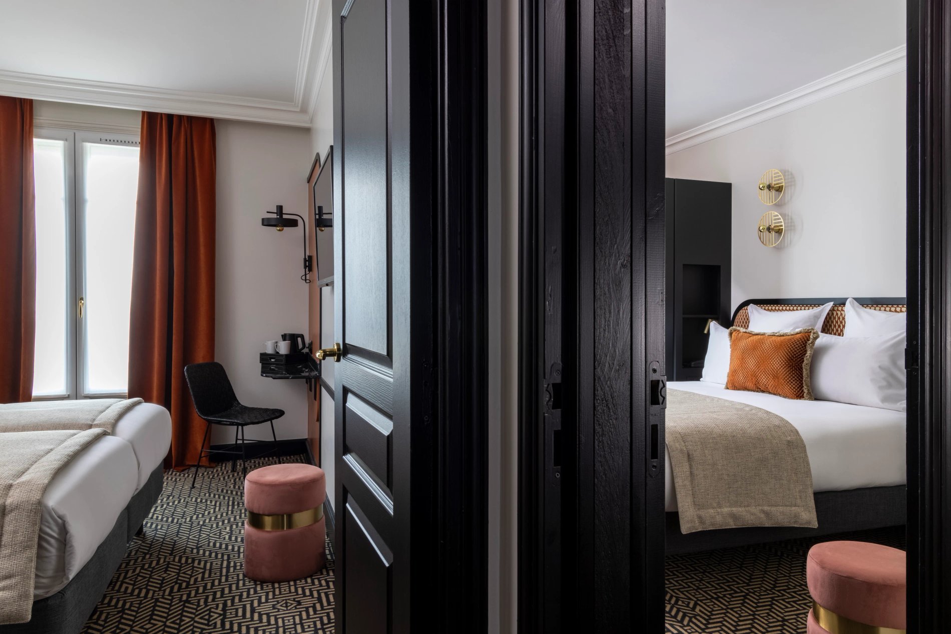 Grand Hôtel Chicago Chambres communicantes double twin bureau