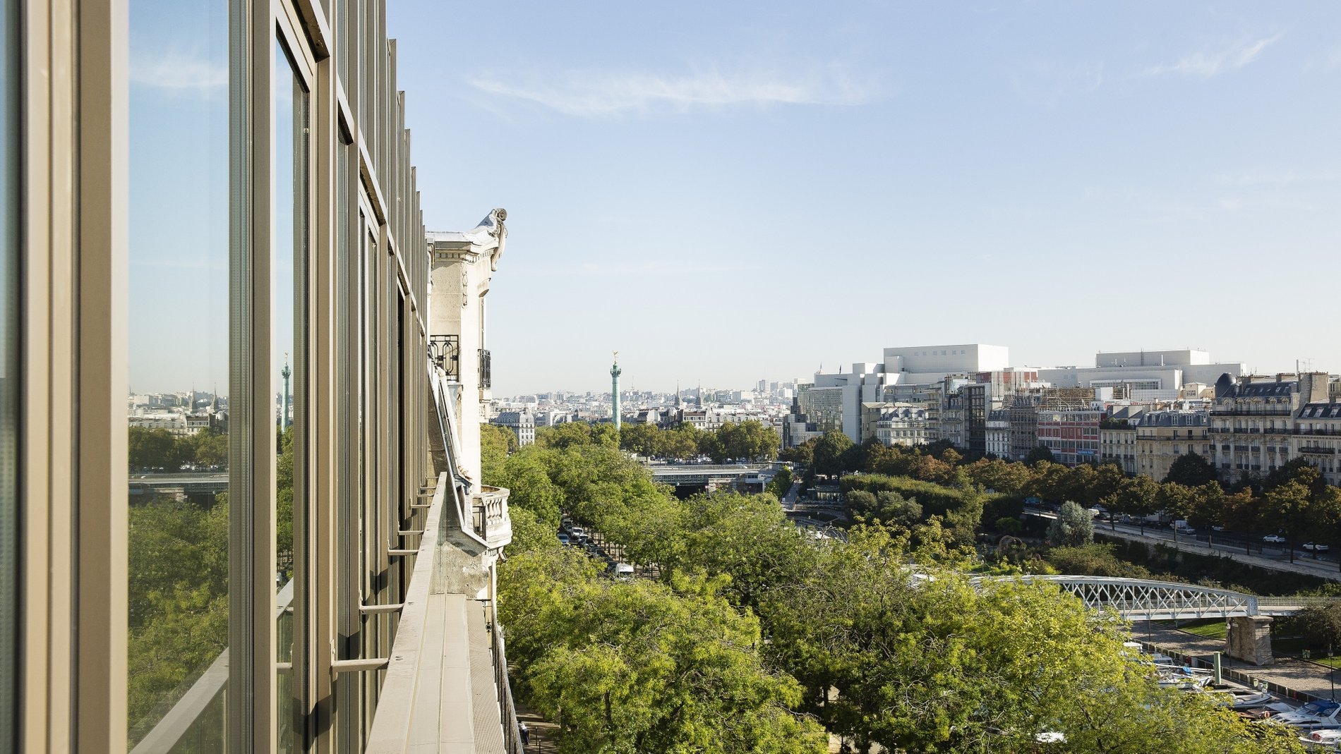 Goralska Résidences - Vue panoramique sur le quartier de Paris Bastille et la Seine depuis notre Hôtel vue sur la Seine.