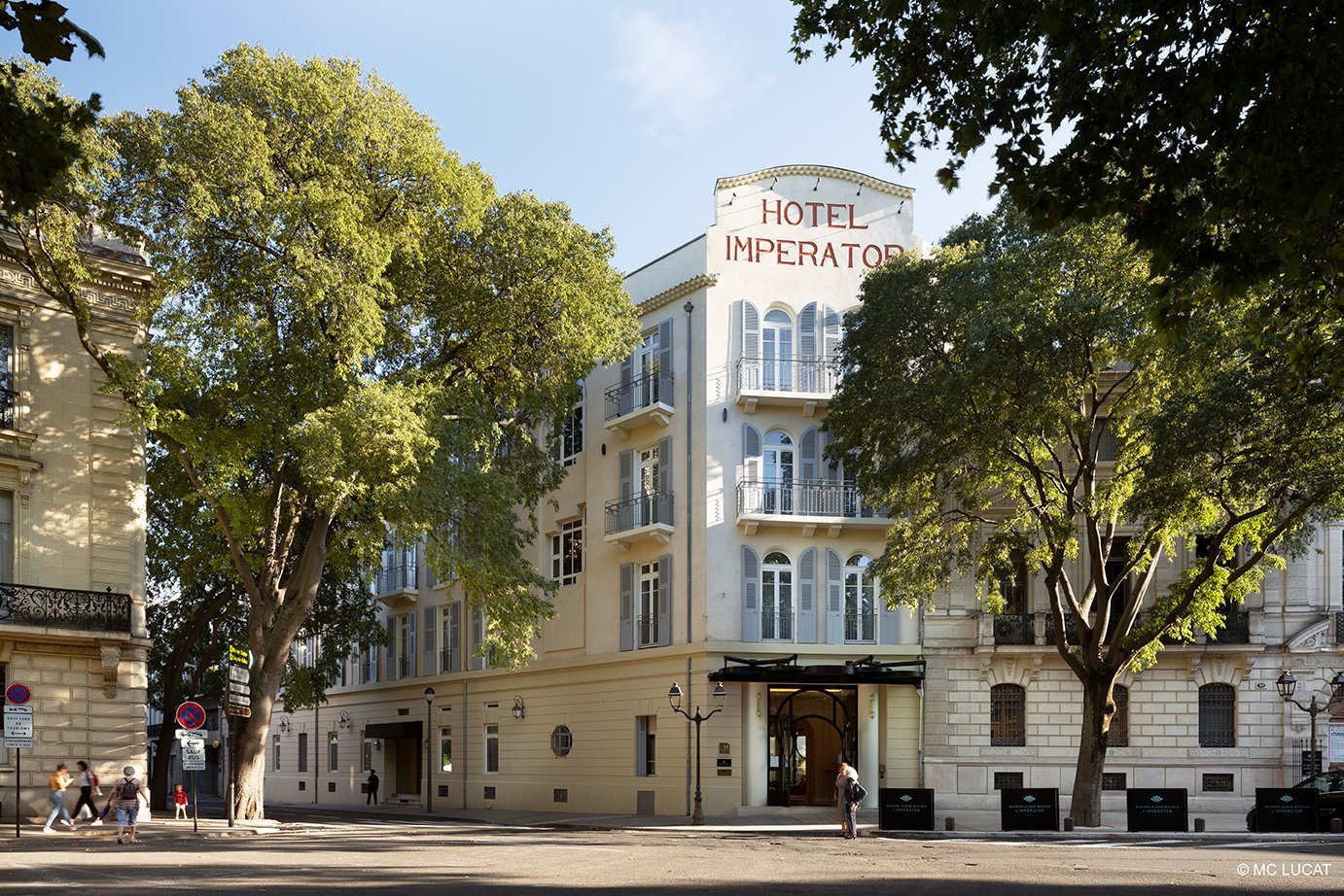 acade of Maison Albar - L'Imperator in Nîmes, a 5-star hotel in the heart of the city.