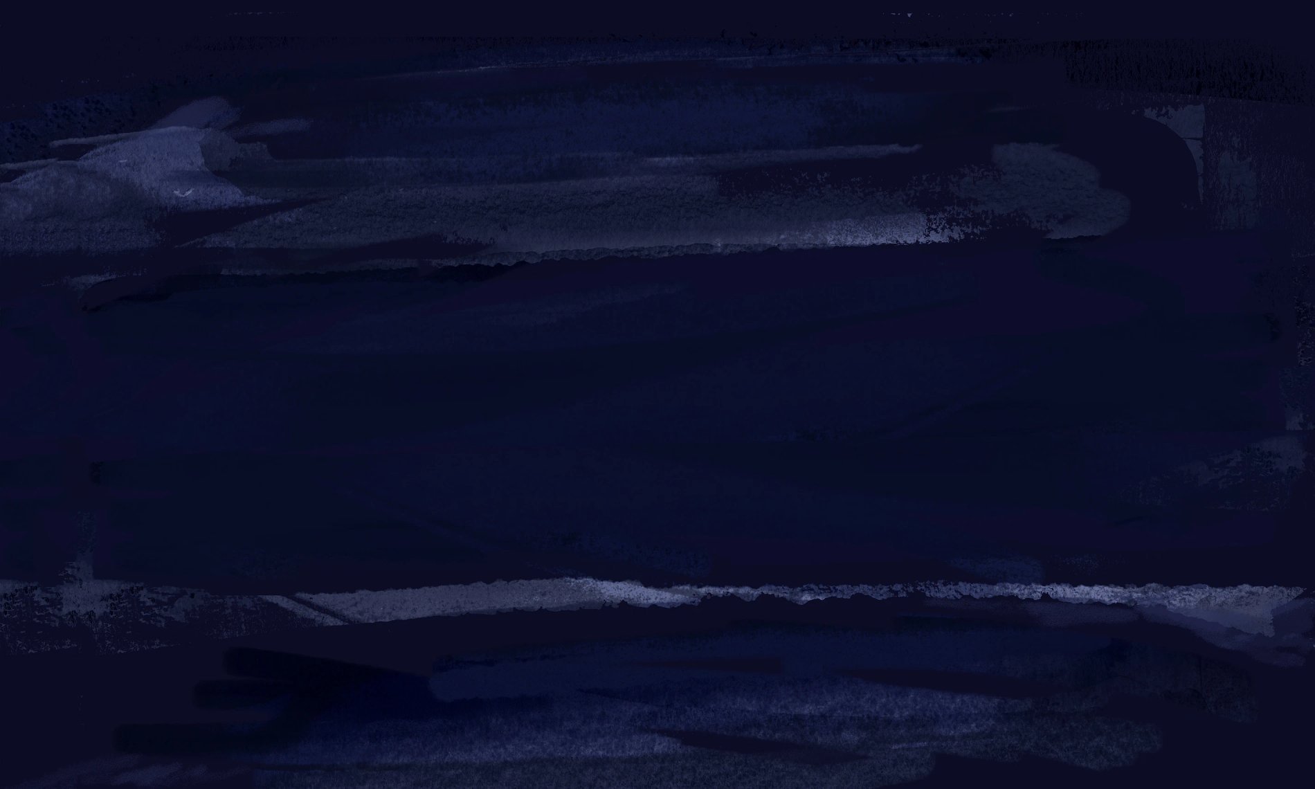 Night blue background with a bold brushstroke texture.