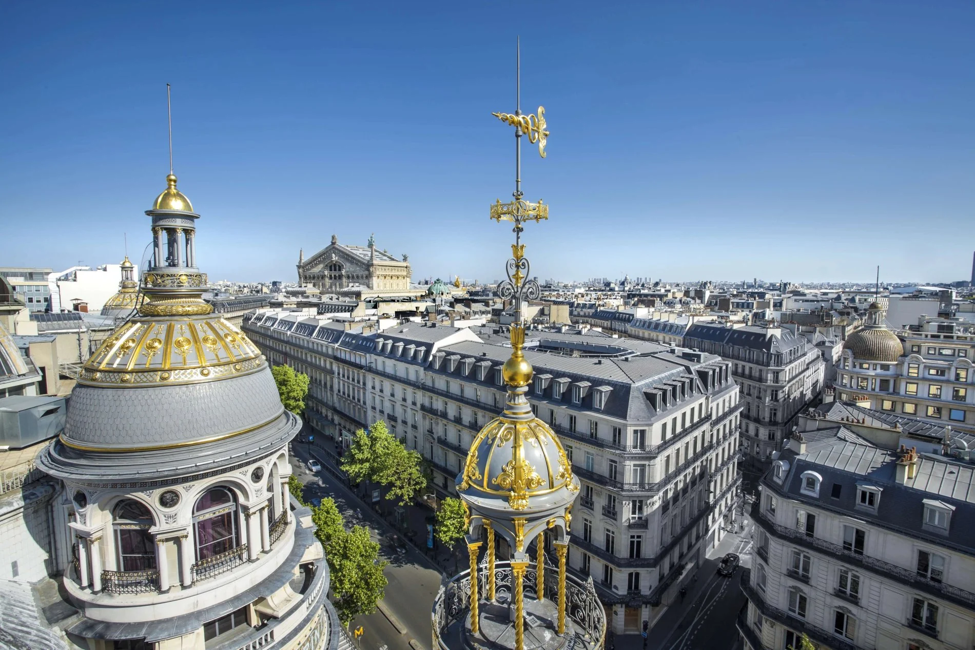 Vue du ciel de l'Opéra Madeleine