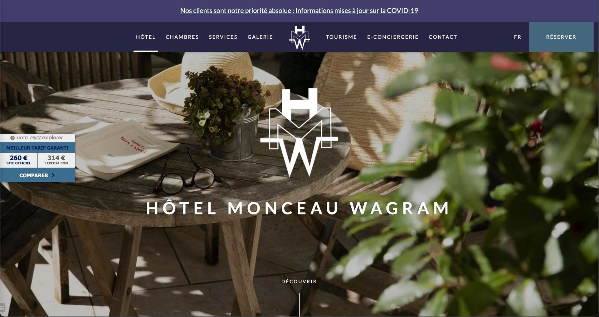 MMCréation Agency | Portfolio Hôtel Monceau Wagram