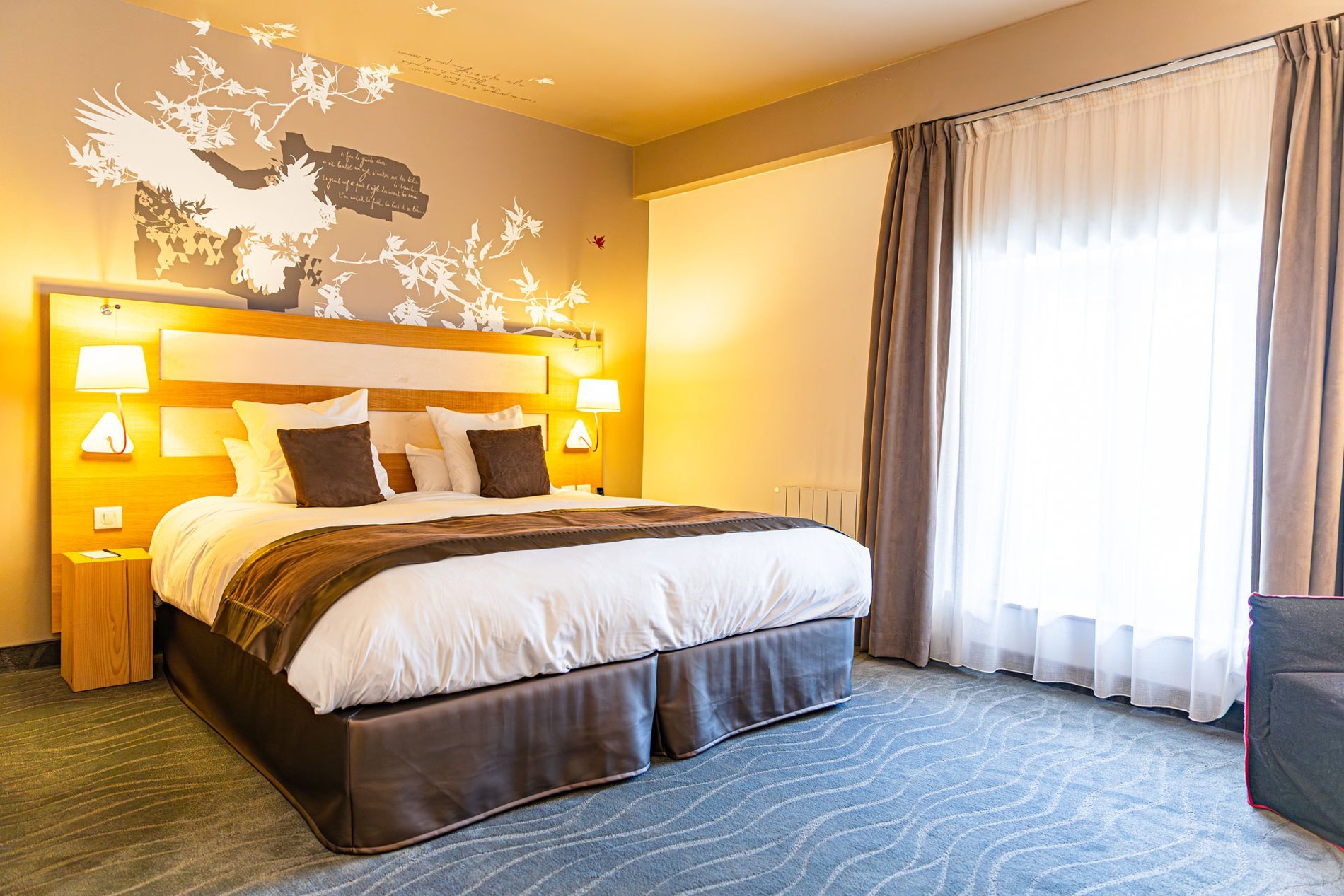 Chambre double deluxe du Grand Aigle Hôtel & Spa à Serre Chevalier