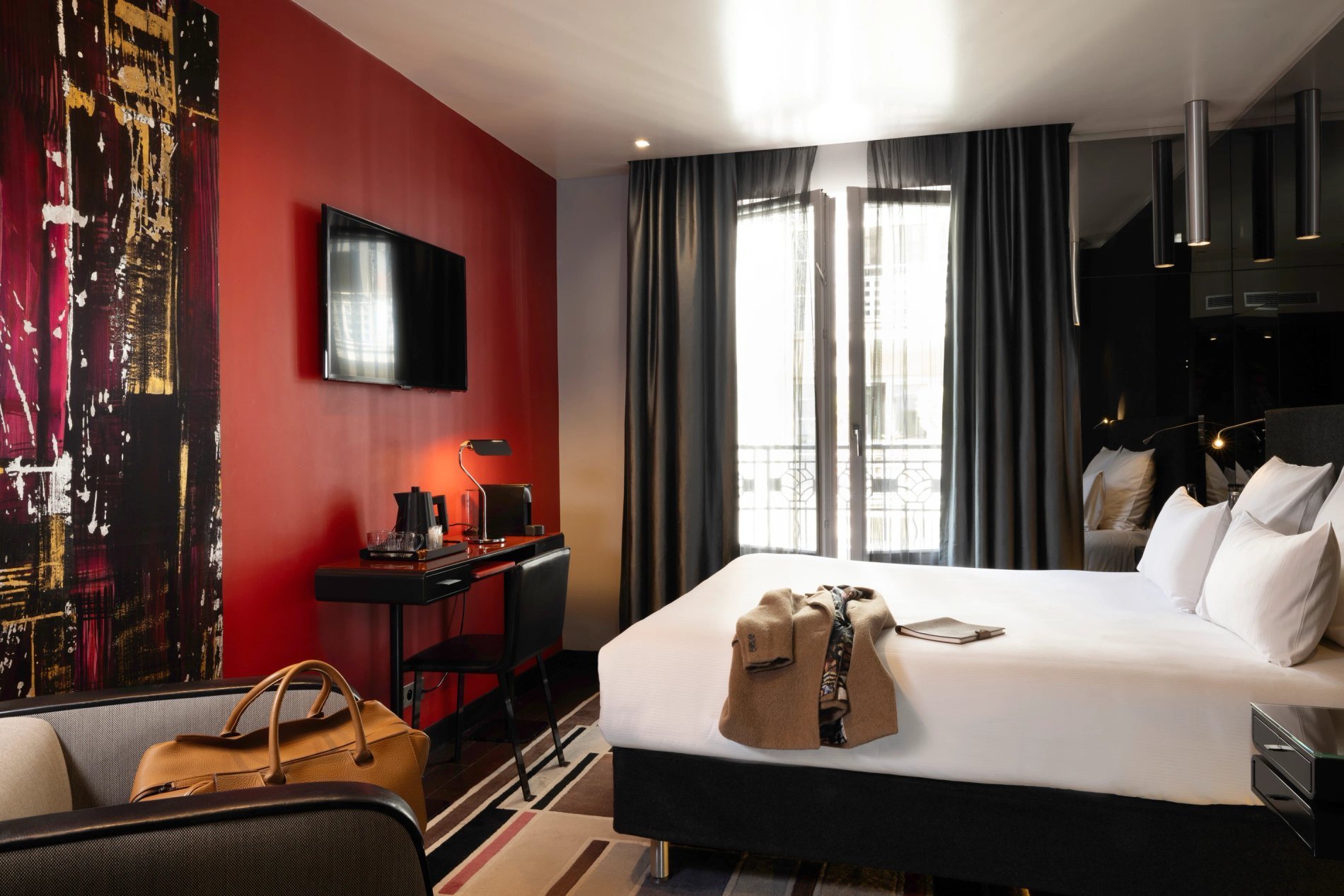 Hôtel Félicien Chambre Deluxe Flannel Bureau