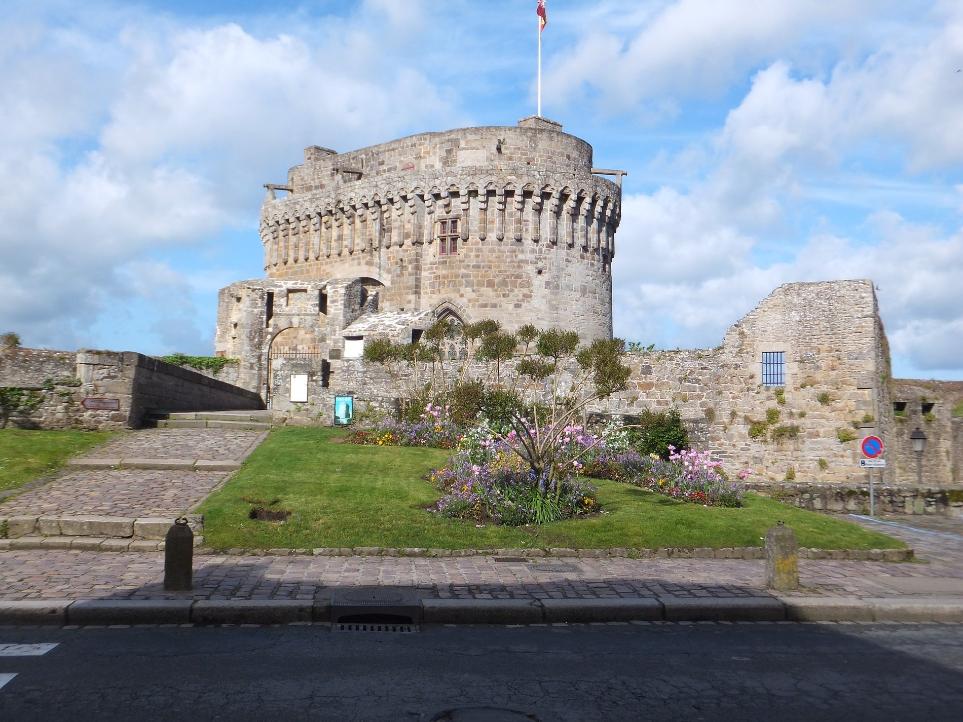Historic stone tower or ruins, symbolizing local heritage and sites to visit near Avranches.
