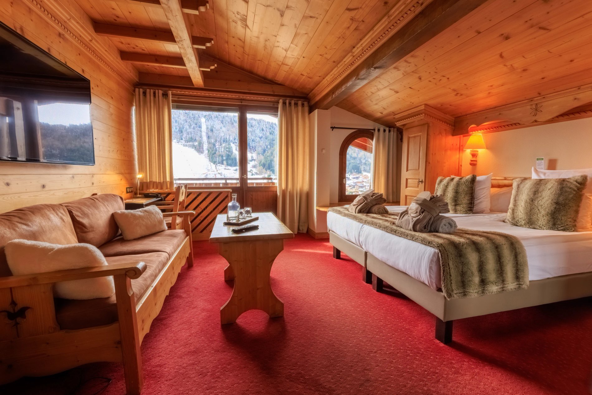 Chambre lumineuse, confort, chambre avec vue