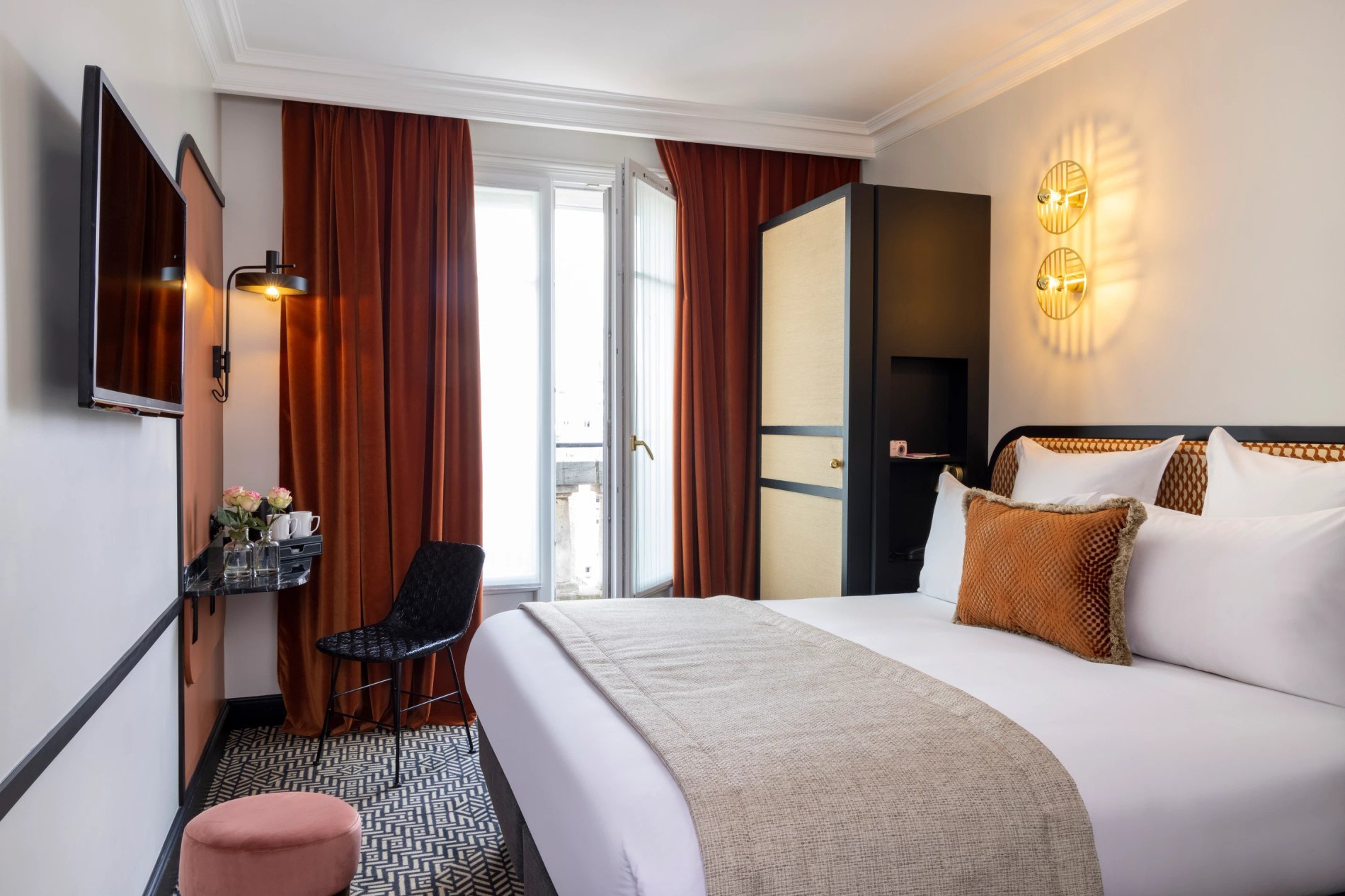 Grand Hôtel Chicago Chambre Classique Vue Rue Bureau