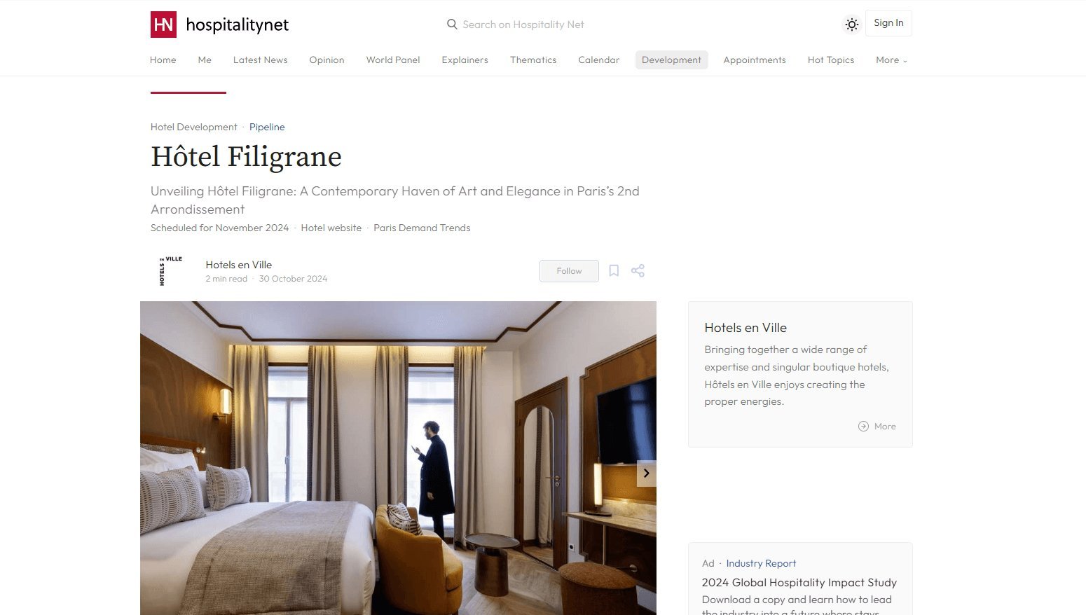 Filigrane Hotel | Articles presse