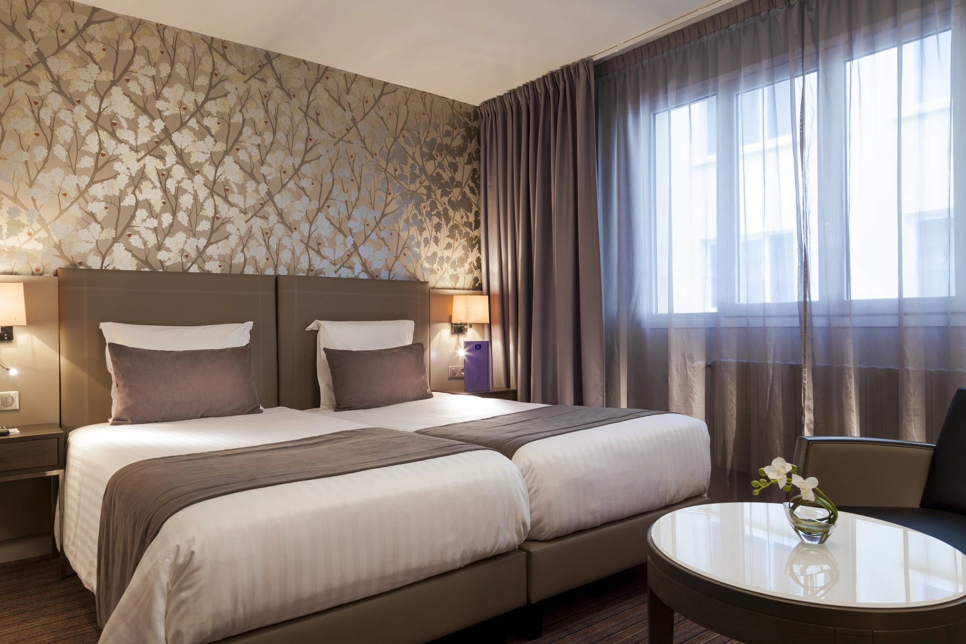 Chambre Supérieure Lits Jumeaux au Timhotel Opéra Blanche Fontaine