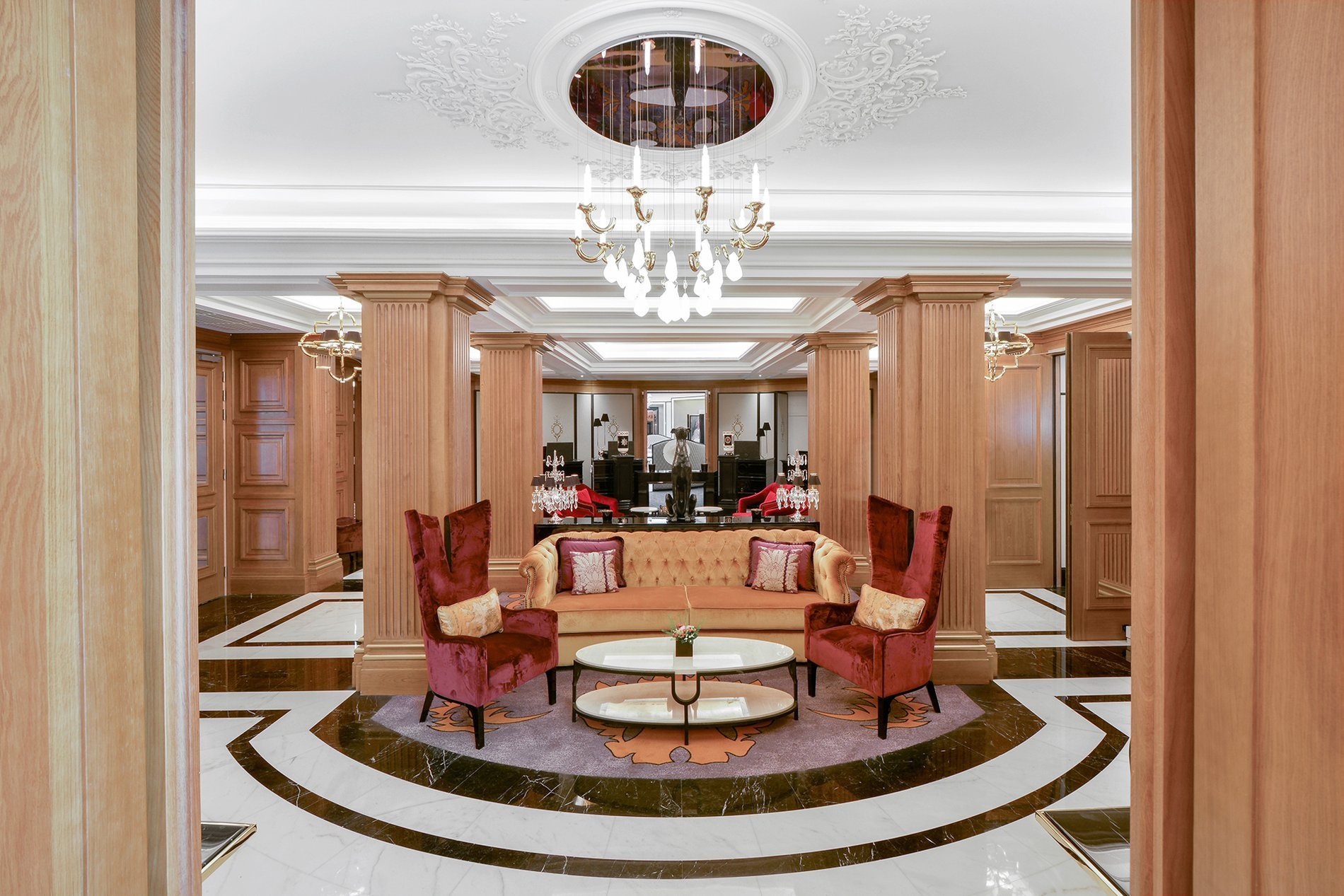 The lobby of the Hotel Maison Astor, Paris