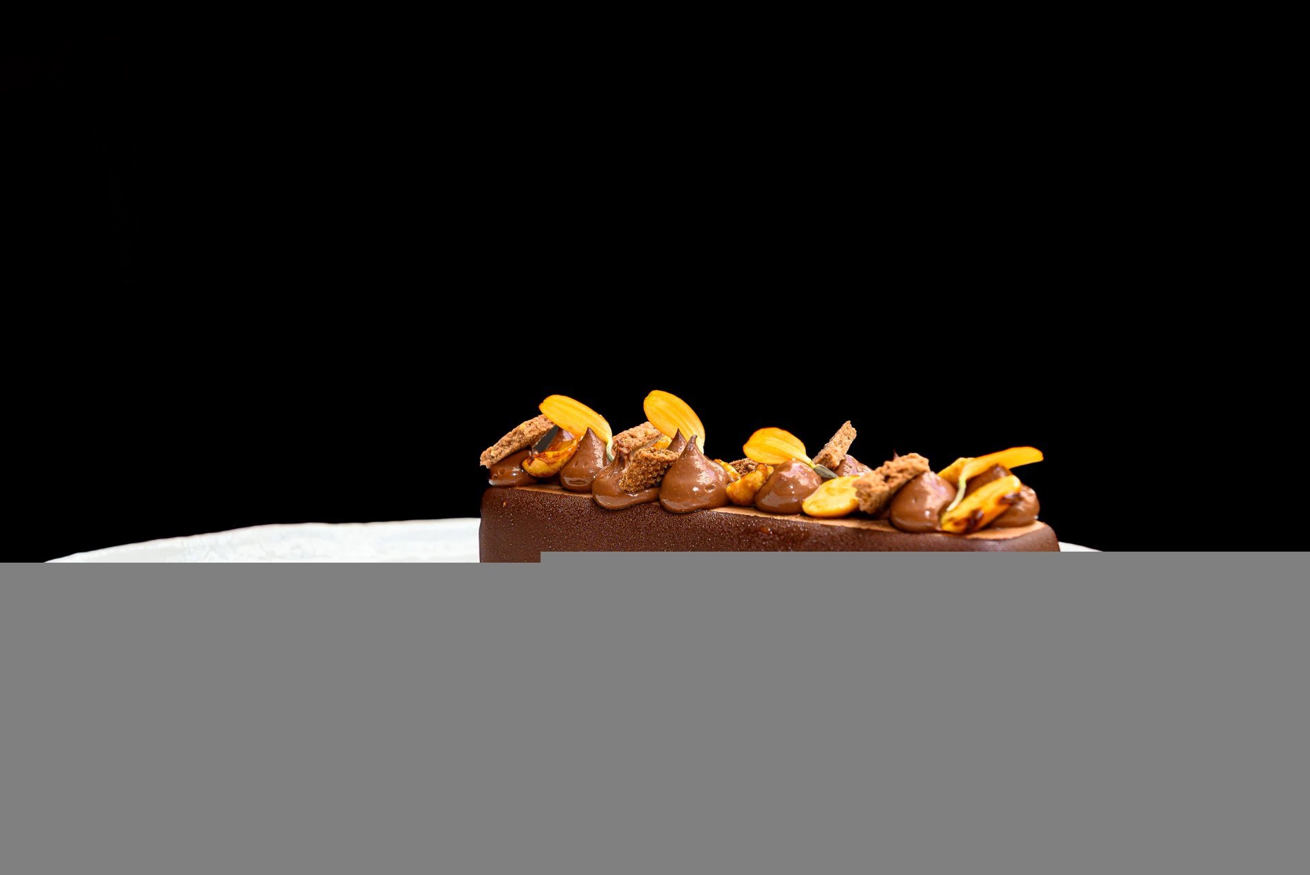 Dessert chocolaté au restaurant La Roue à L'Isle de Leos