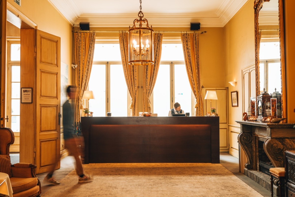 Martin's Relais 4****, Heldere en ruime ontvangstruimte in Martin's Relais.