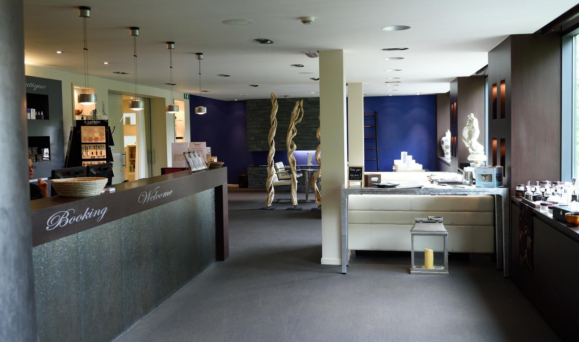 Spa reception at Martin's Château du Lac hotel.