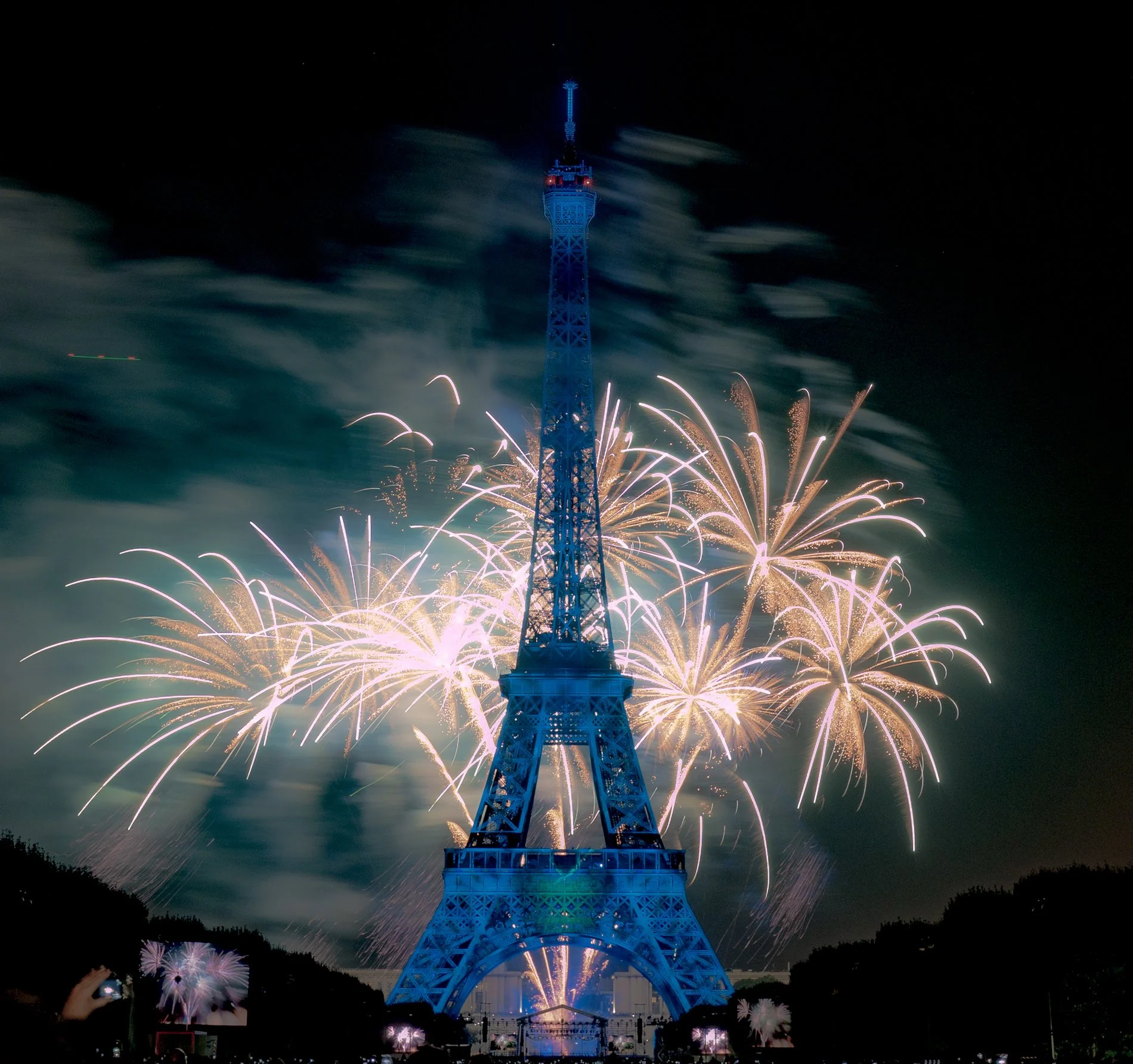 paris fireworks - summer holiday in paris