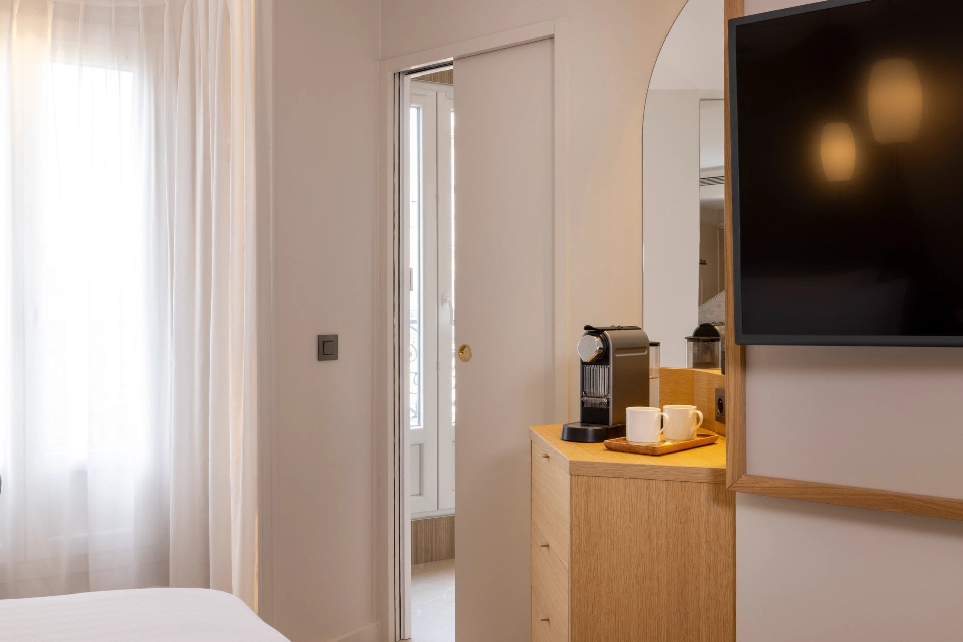 Hôtel Beige Chambre Deluxe Balcon Machine à café