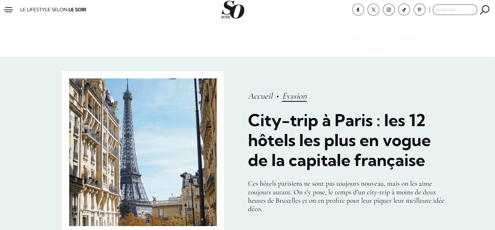 Filigrane Hotel | Articles presse