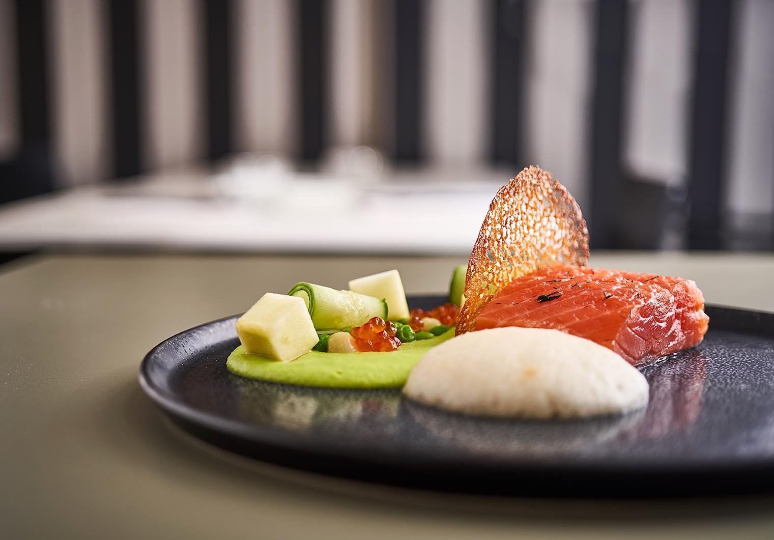 Le RoofTop, a restaurant near Lyon's city hall with a glass roof, a south-facing terrace and generous, creative seasonal cuisine.