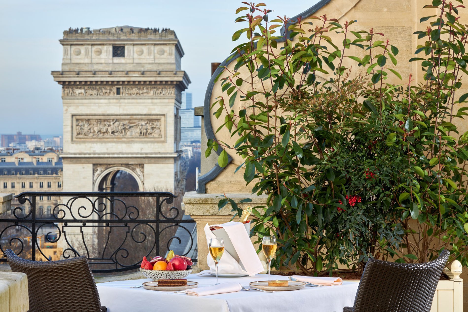 Hôtel Raphael | View from Arc de Triomphe terrace suite