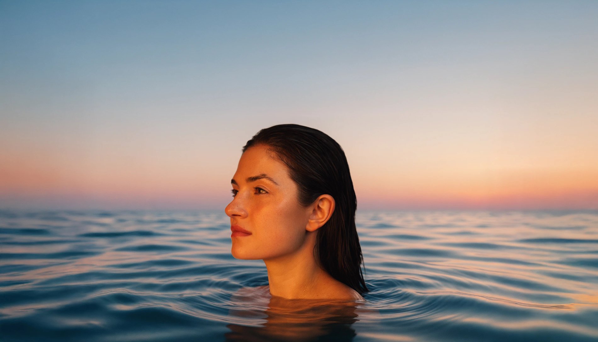 Personne profitant d’une cascade d’eau dans une piscine intérieure.