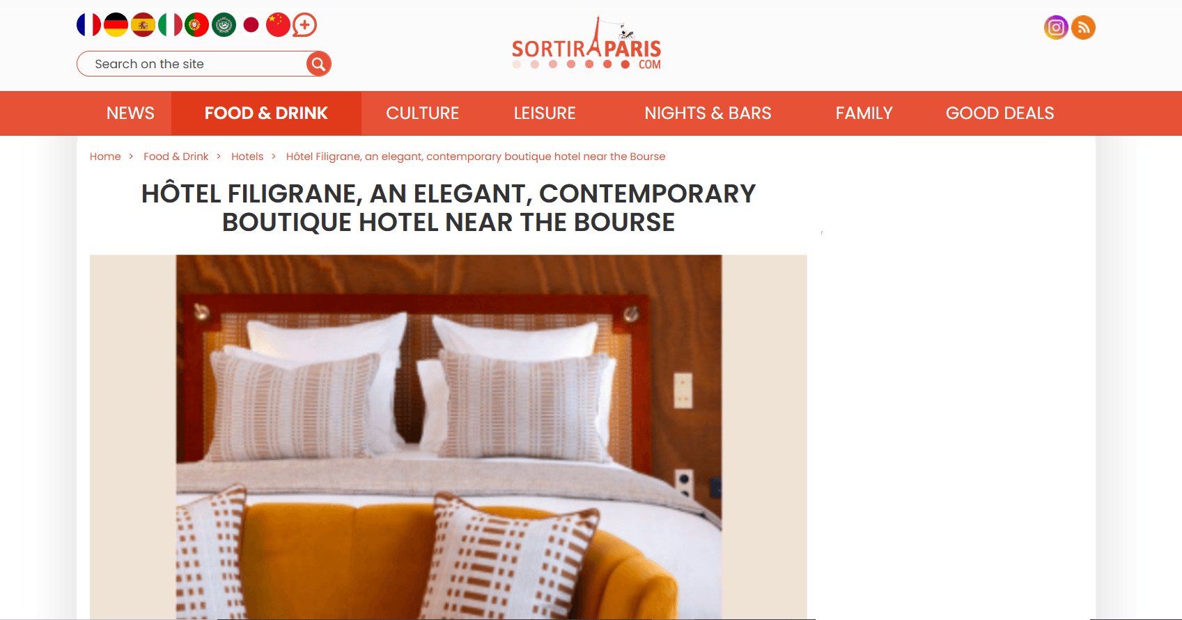 Filigrane Hotel | Articles presse