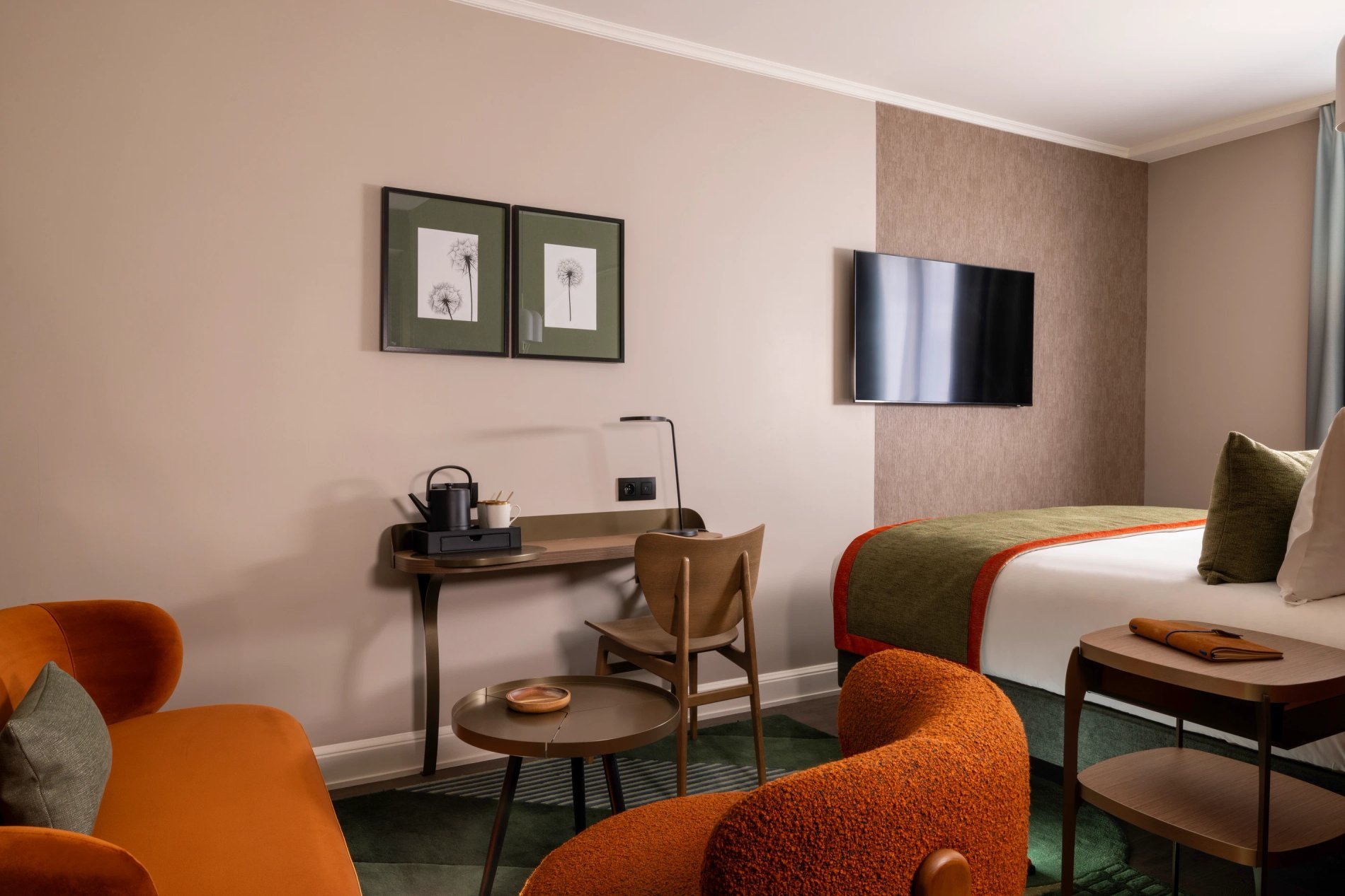 Hôtel L'Ormaie Chambre Deluxe Canapé Bureau