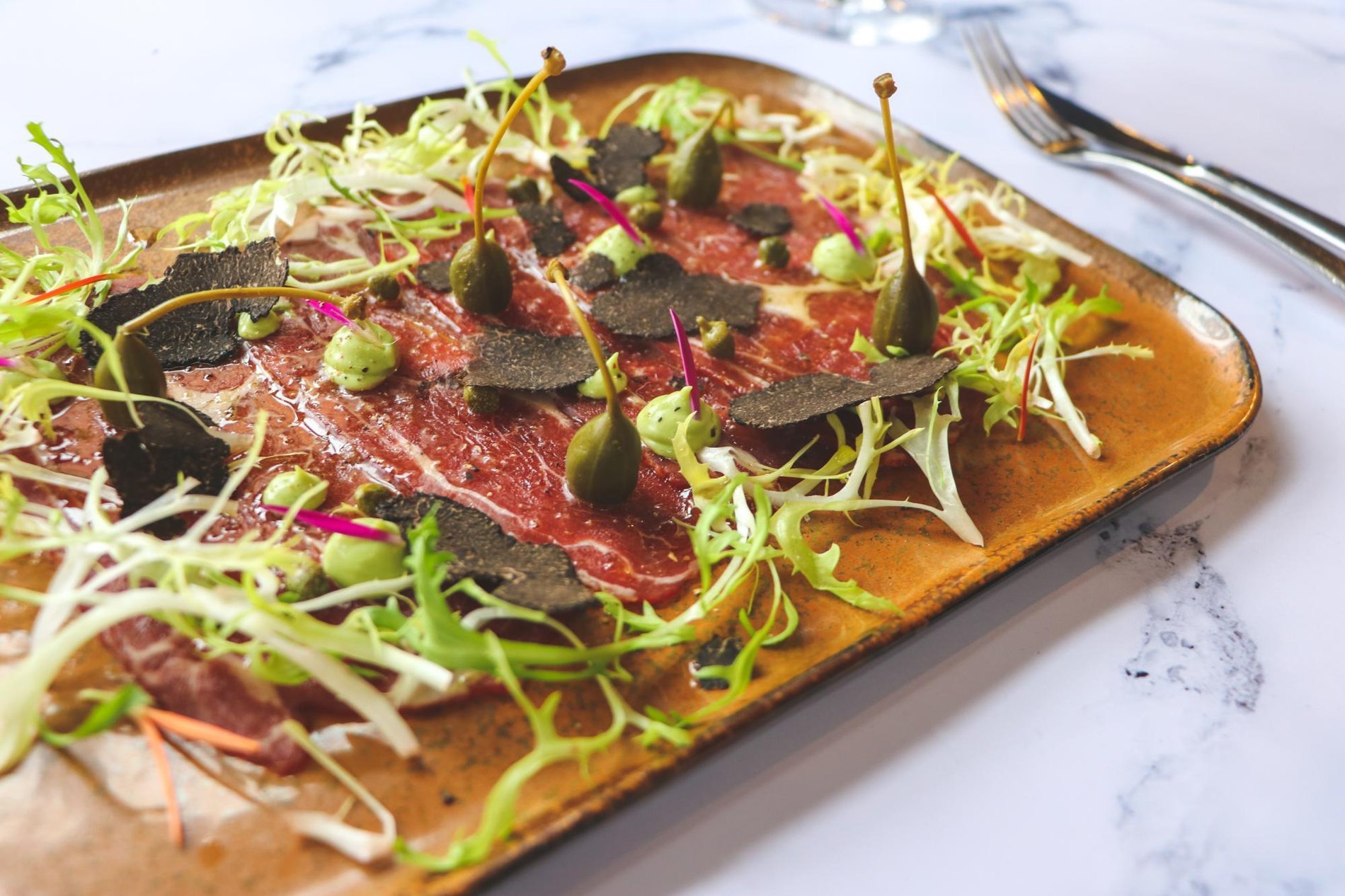 Raffiniertes Gericht im Restaurant des Martin's Brussels EU