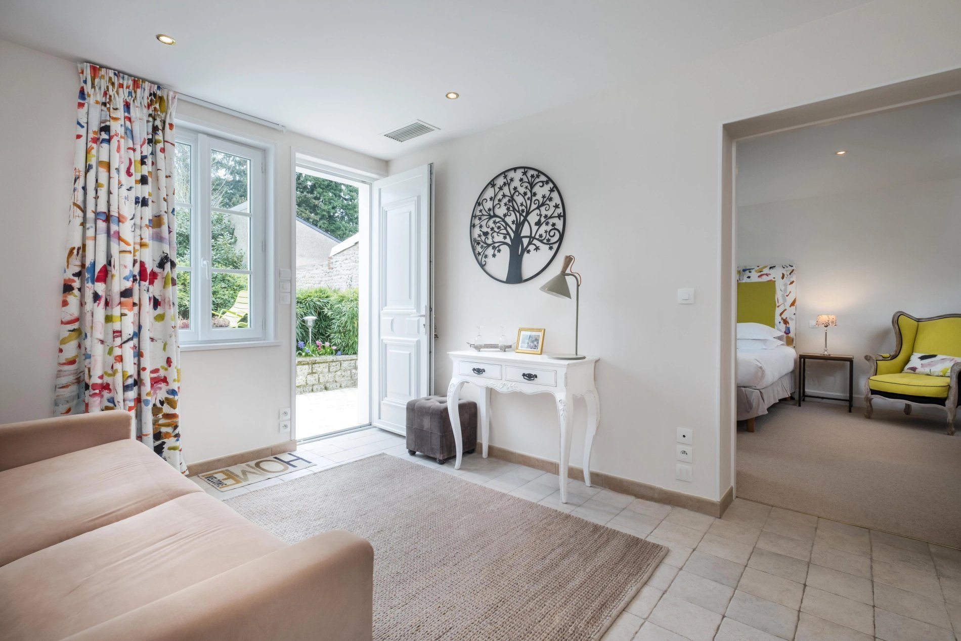 Chambre d'hôtel élégante à l'Auberge du Bon Laboureur à Chenonceaux