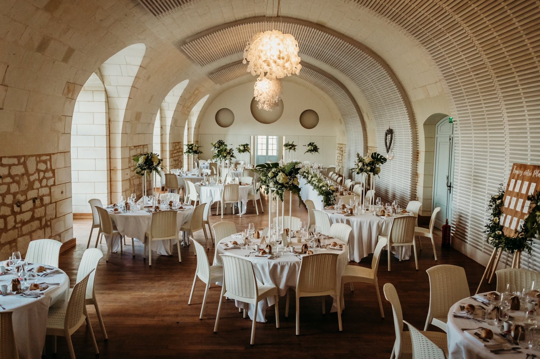 Salle de réception au château.