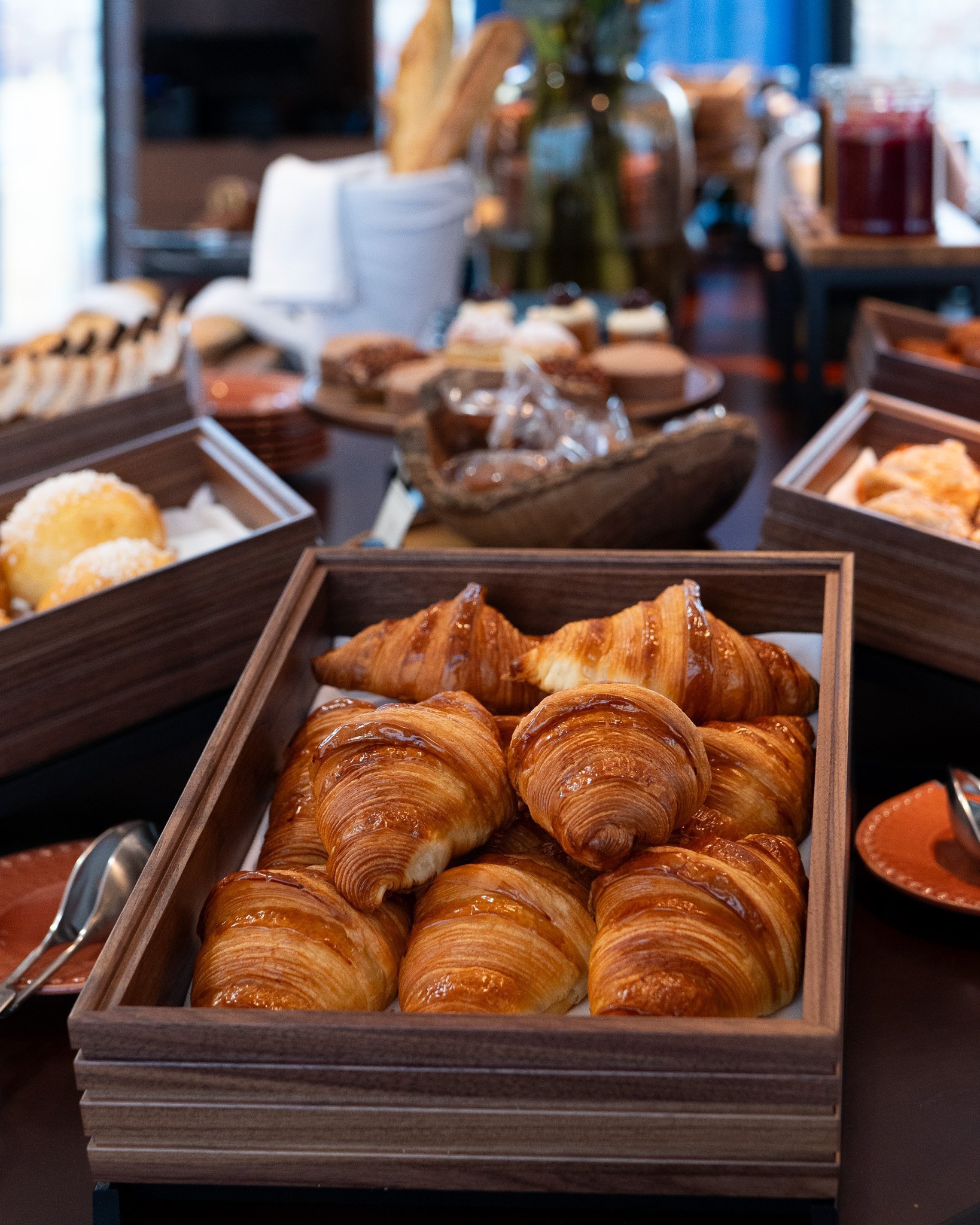Assorted pastries at the Café Victoria buffet.