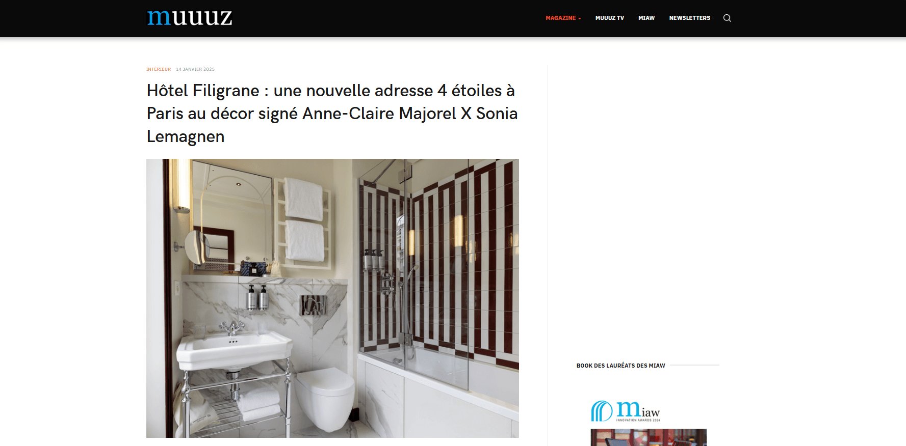 Filigrane Hotel | Articles presse