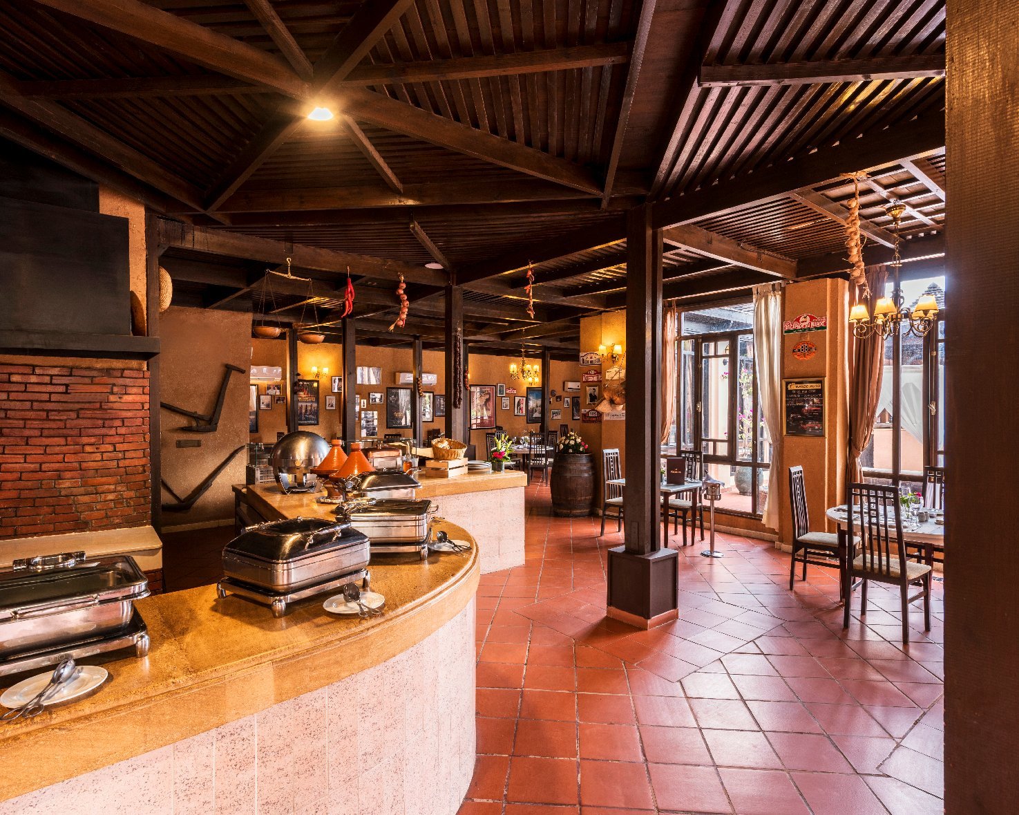 Cuisine ouverte du restaurant italien au Berbère Palace