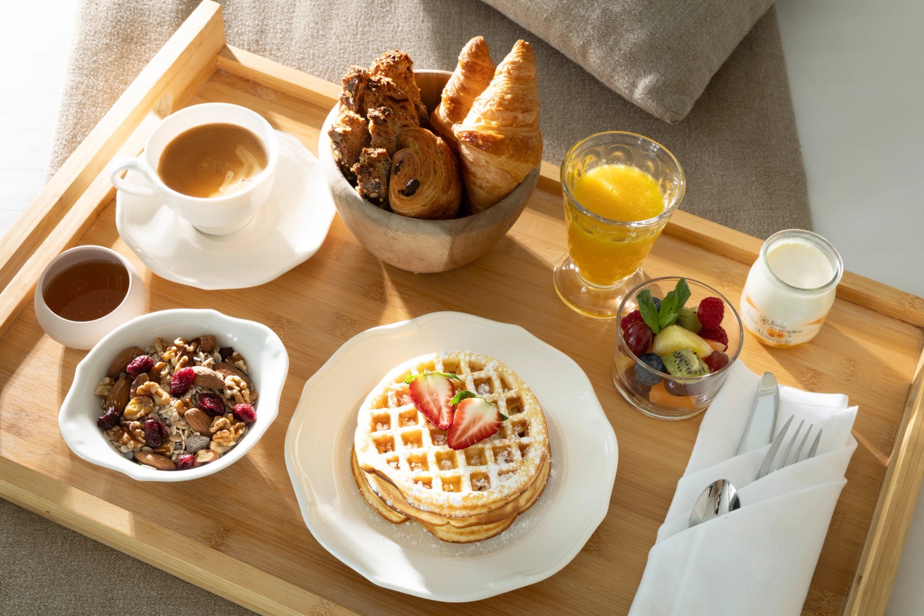 Hôtel Le Pradey Petit-déjeuner en chambre