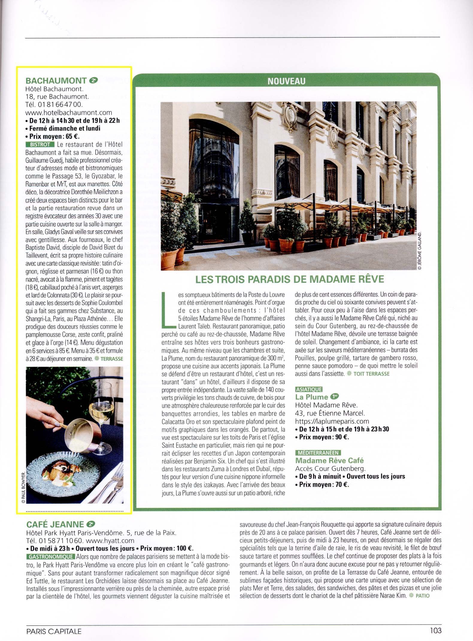 Hotel Bachaumont | Press kit