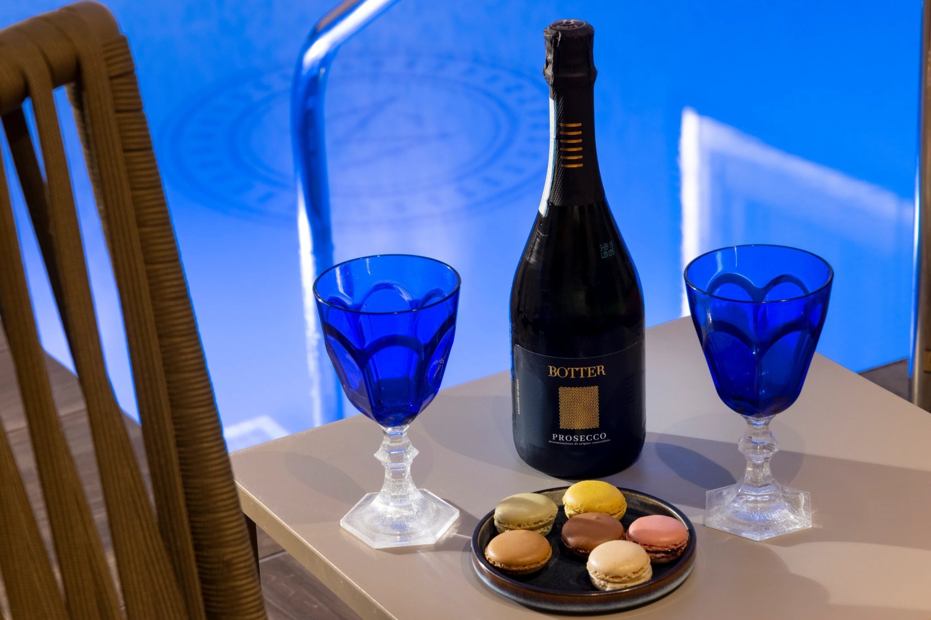 Hotel Les Matins de Paris Romantic Package Prosecco Macarons