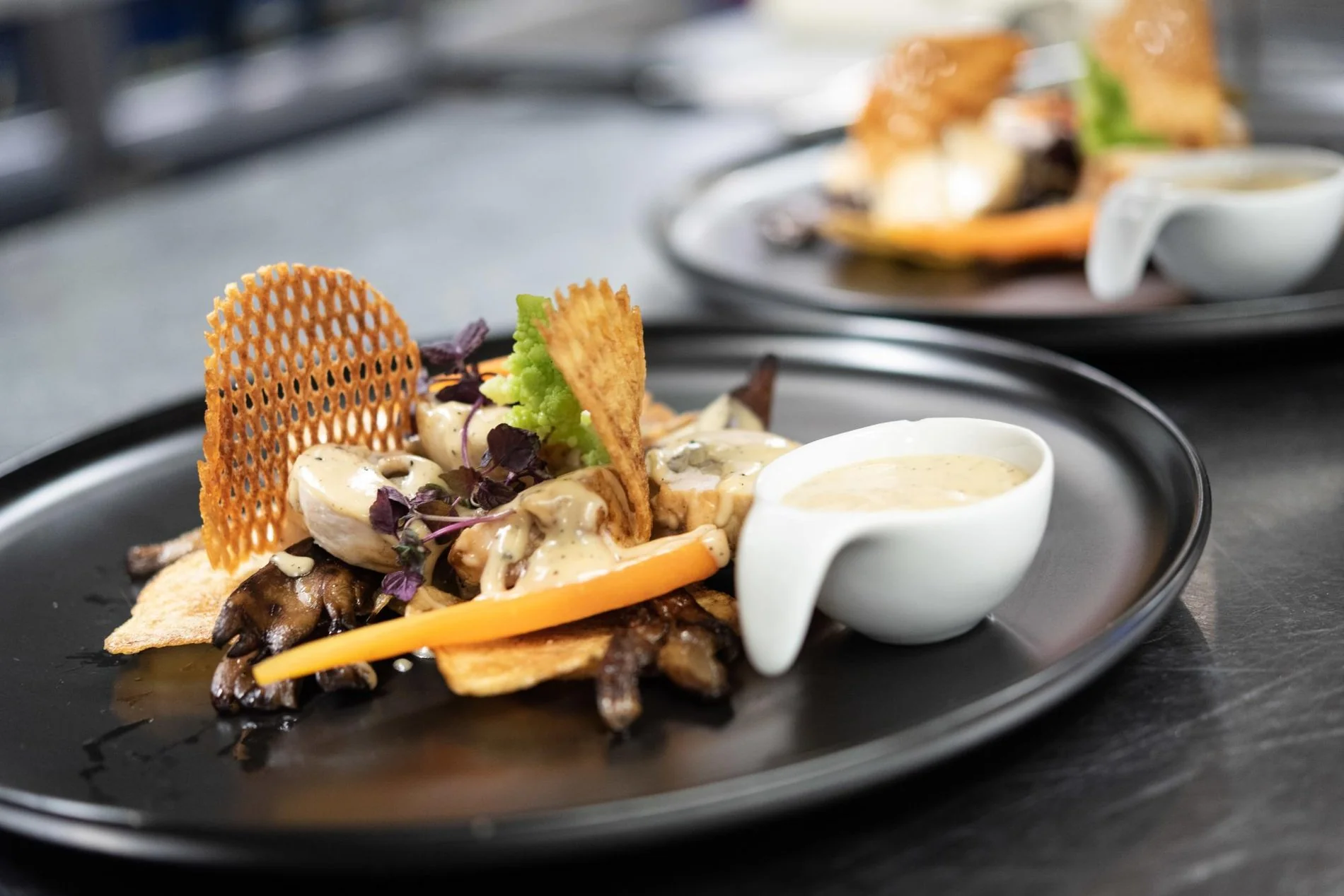 Plat gastronomique servi au restaurant de Martin's Brussels EU