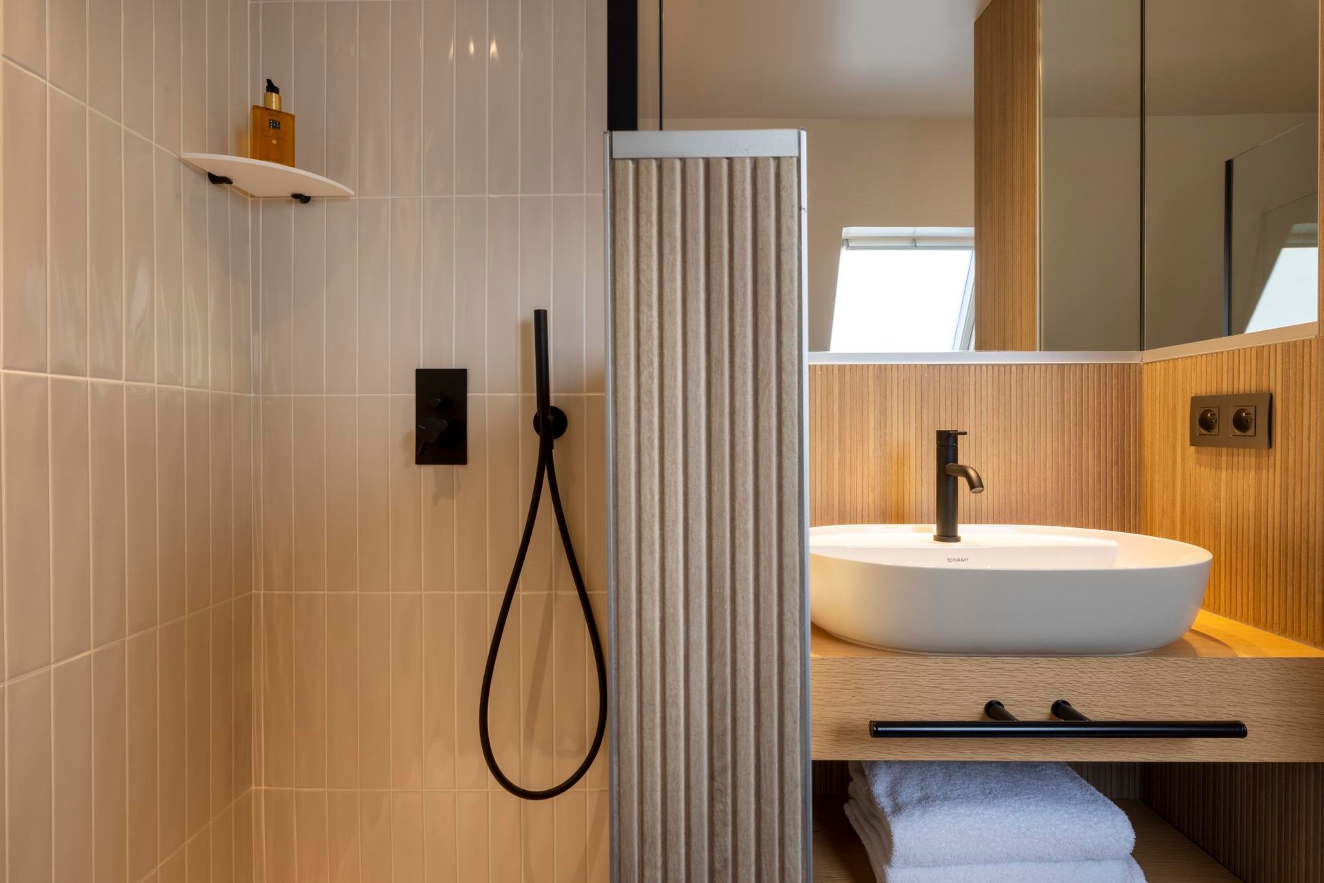 Hotel Beige Classic Room Bathroom Shower
