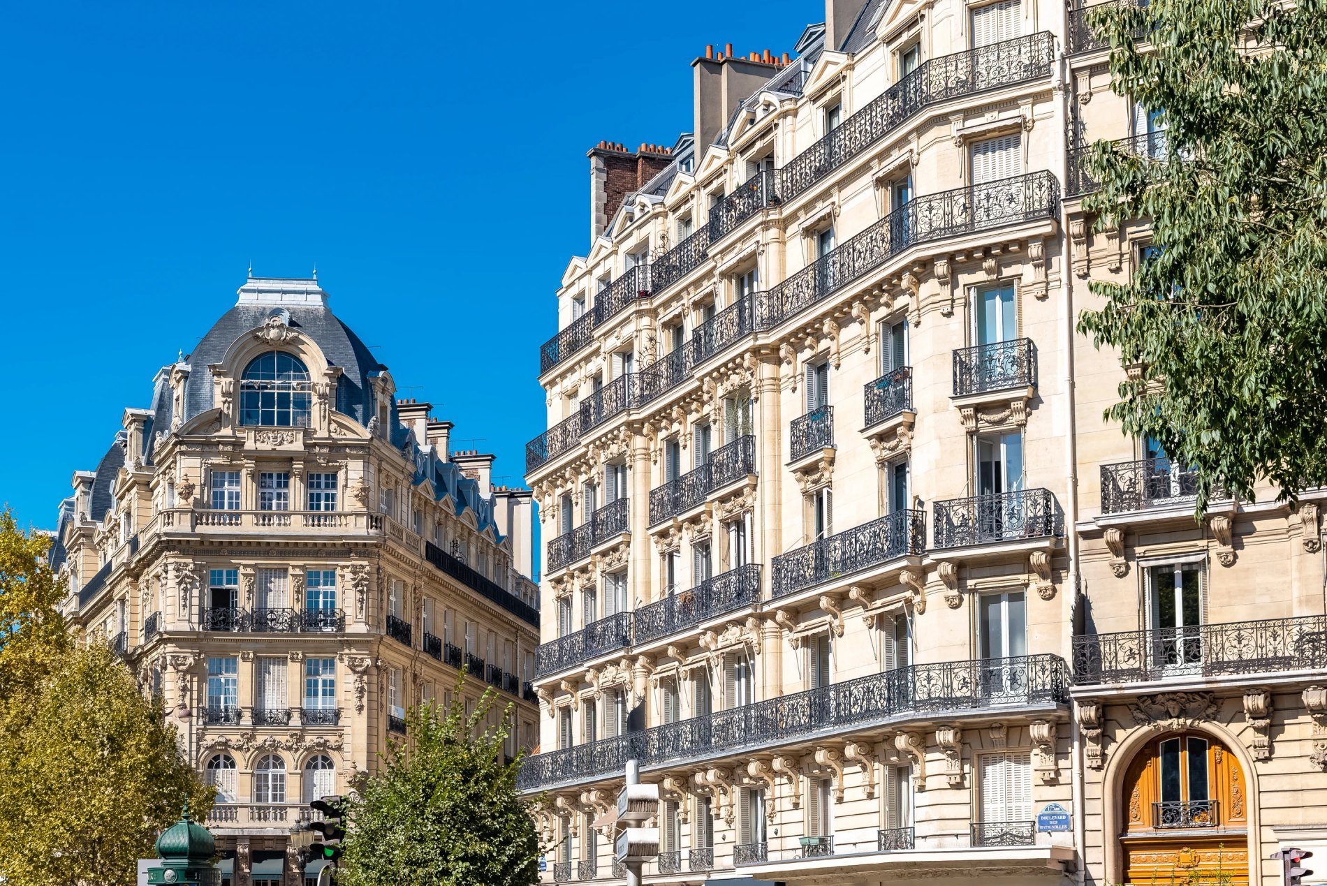 Elegant Haussmann-style buildings near Place de Clichy in Paris