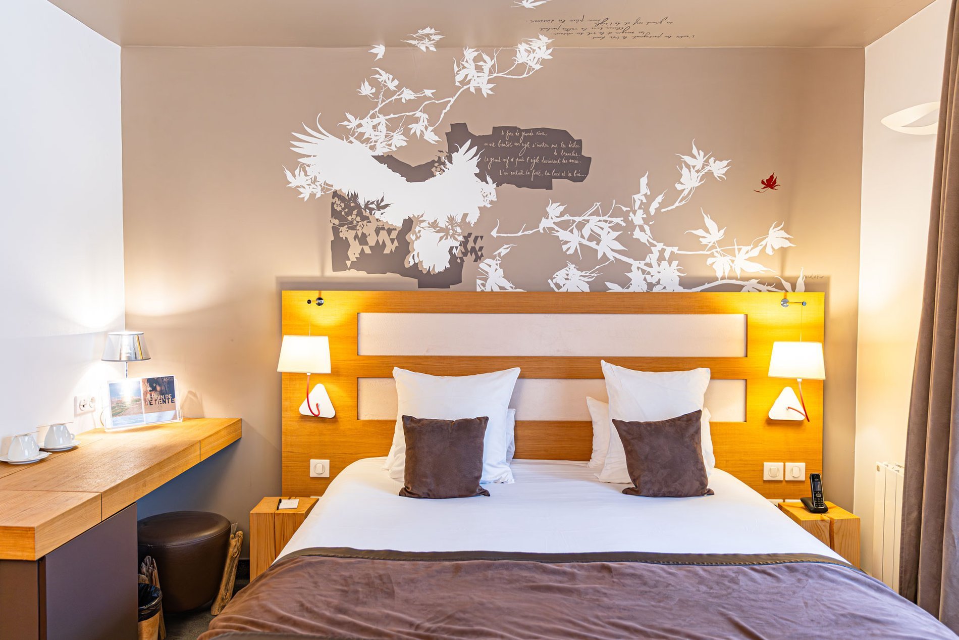 Chambre double supérieure du Grand Aigle Hôtel & Spa à Serre Chevalier